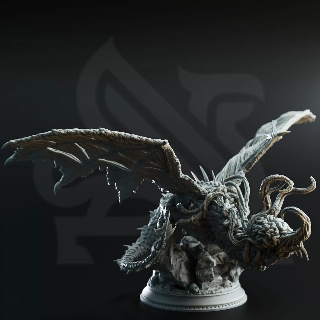 Midorius the Remade – Eldritch Flayer Dragon - 3D Monster Miniature