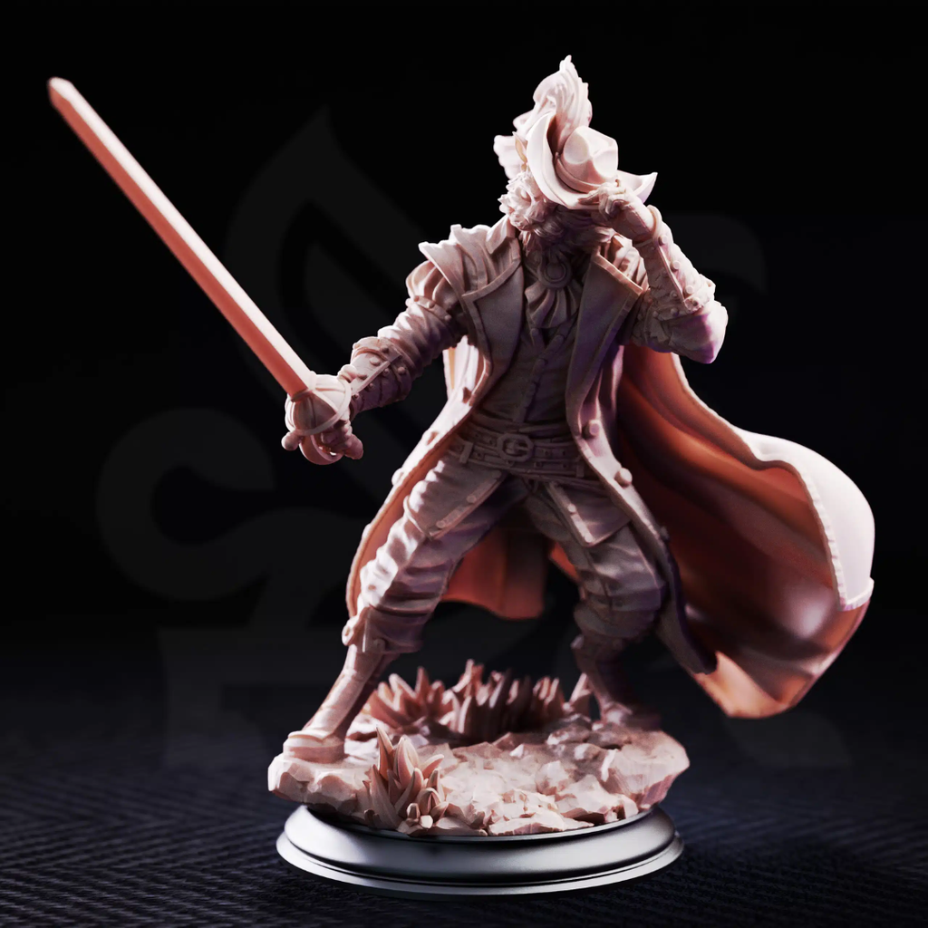 Puss In Boots Tabaxi Fencer - 3D Printed Rogue Miniature