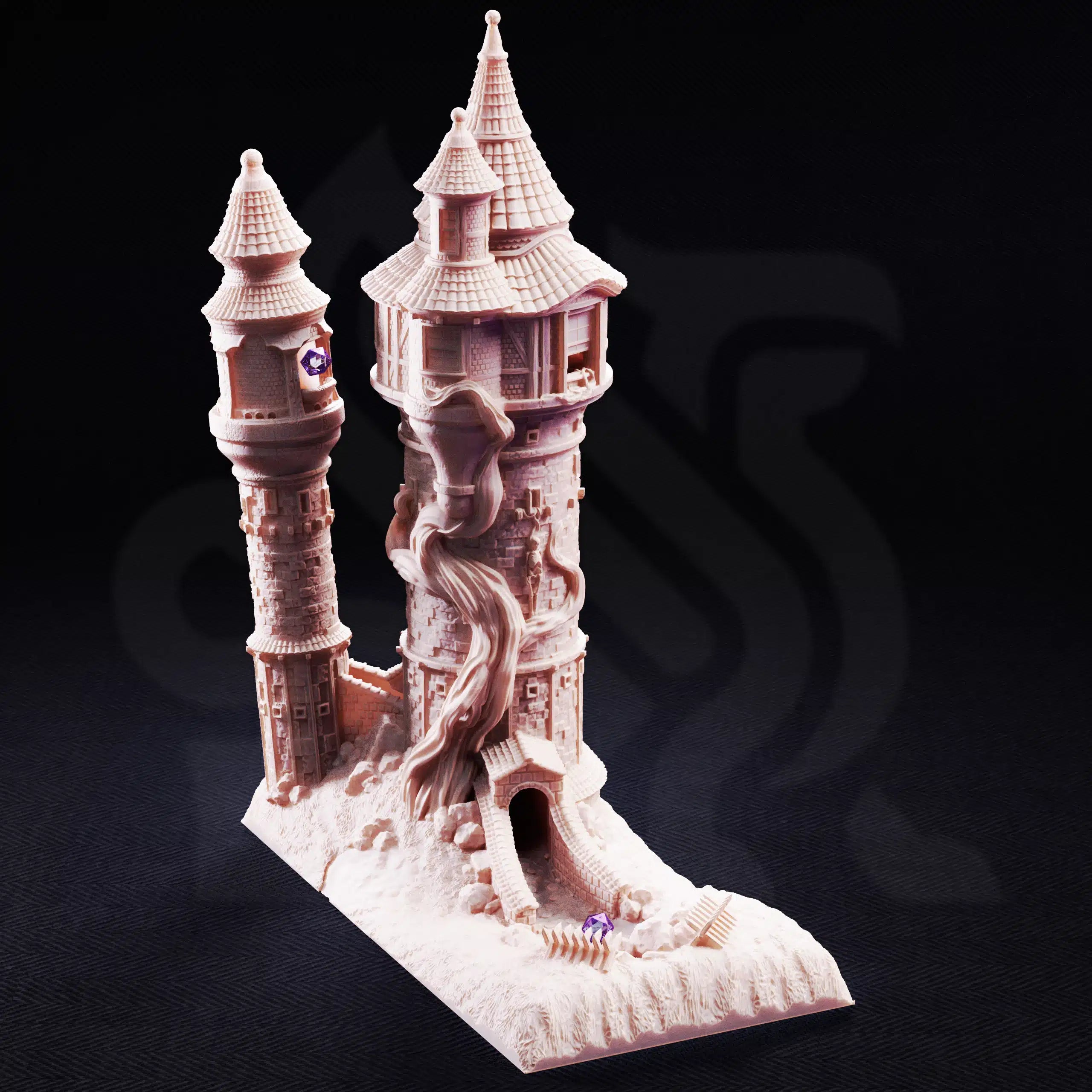 Rapunzel’s Cursed Tower – Playable Dice Tower Terrain – 3D Printed Terrain