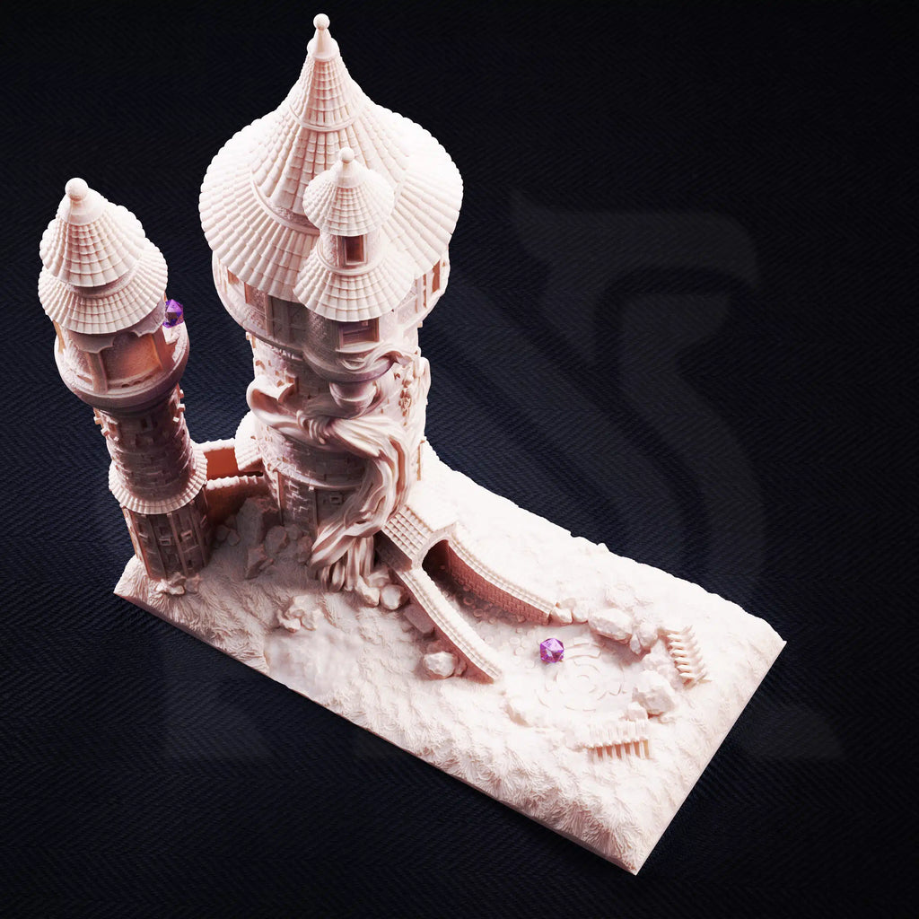 Rapunzel’s Cursed Tower – Playable Dice Tower Terrain – 3D Printed Terrain