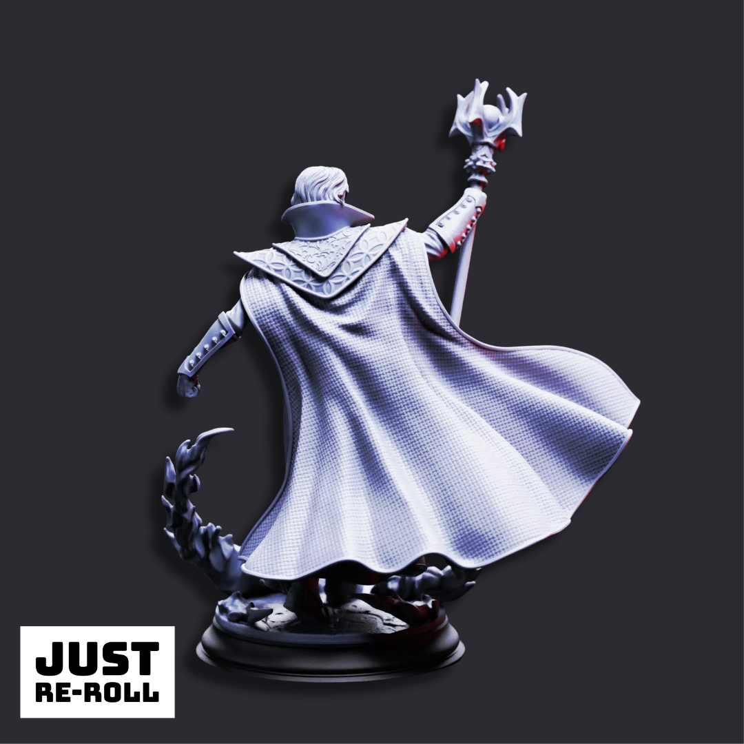 Renard the Black Hearted – Vampire Haemomancer - 3D Printed Wizard Character Miniature