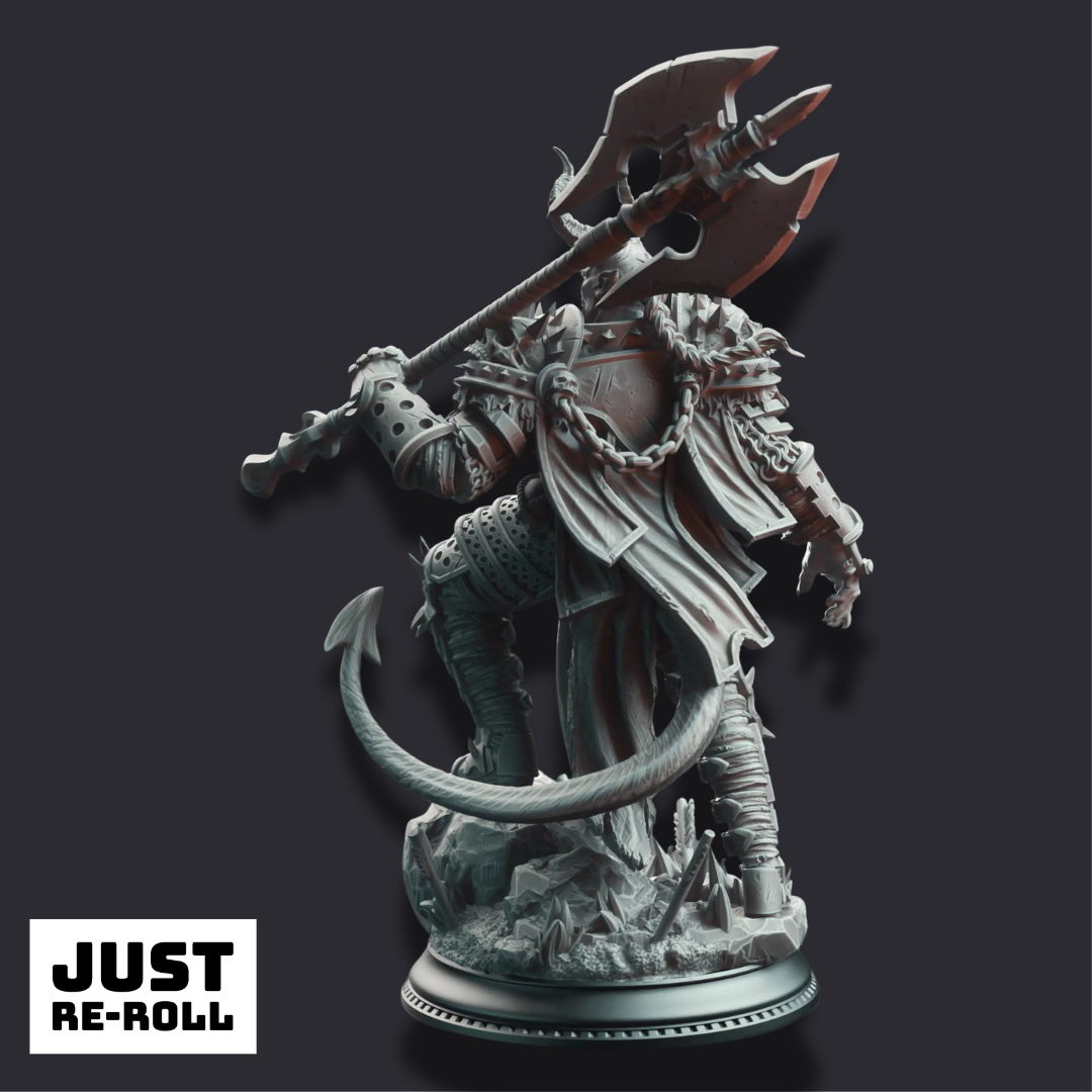 Skorn Skullsplitter – Knight of the Seventh Reverie - 3D Printed Barbarian Character Miniature