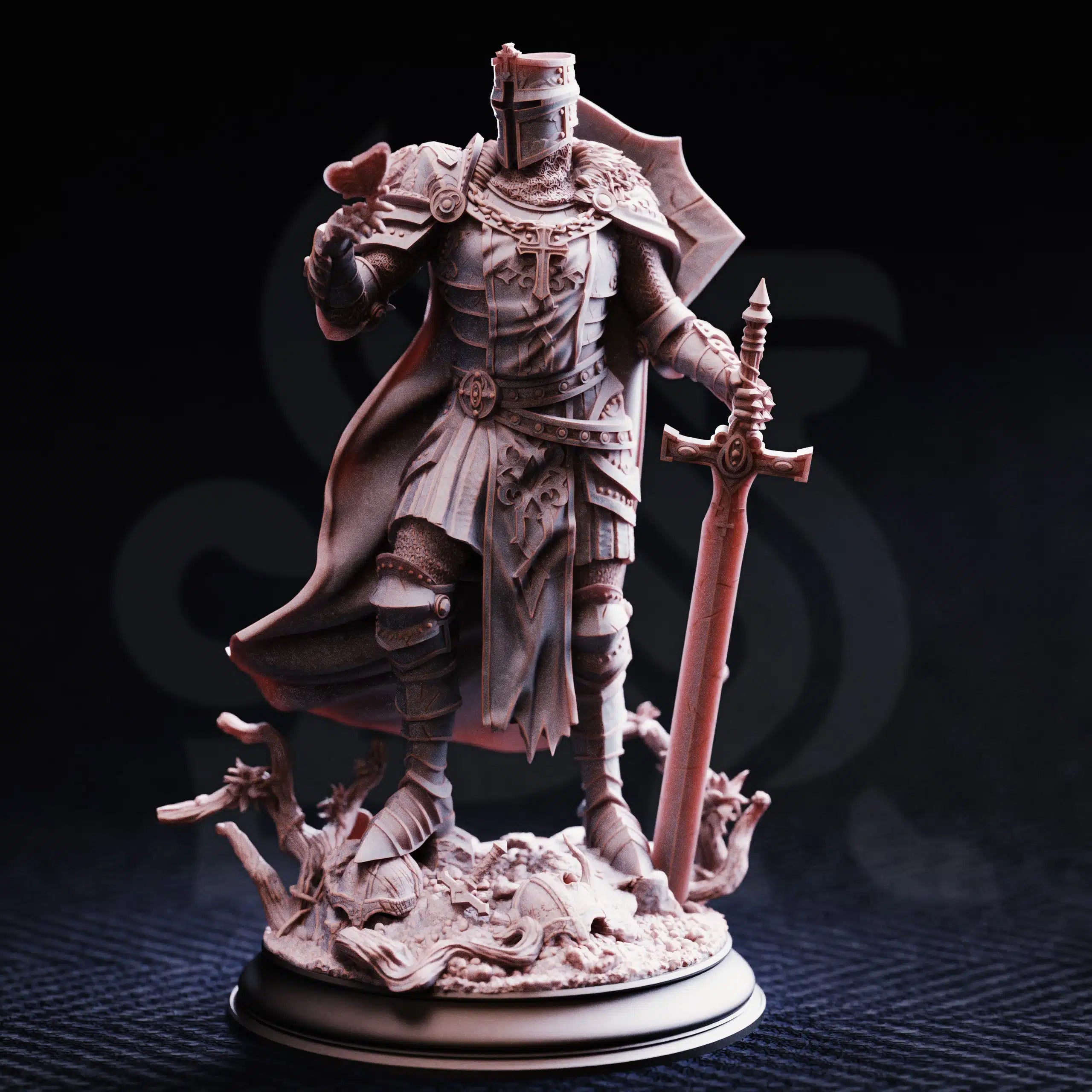 Ser Ludwig – Will of Horauthin - 3D Printed Paladin Character Miniature