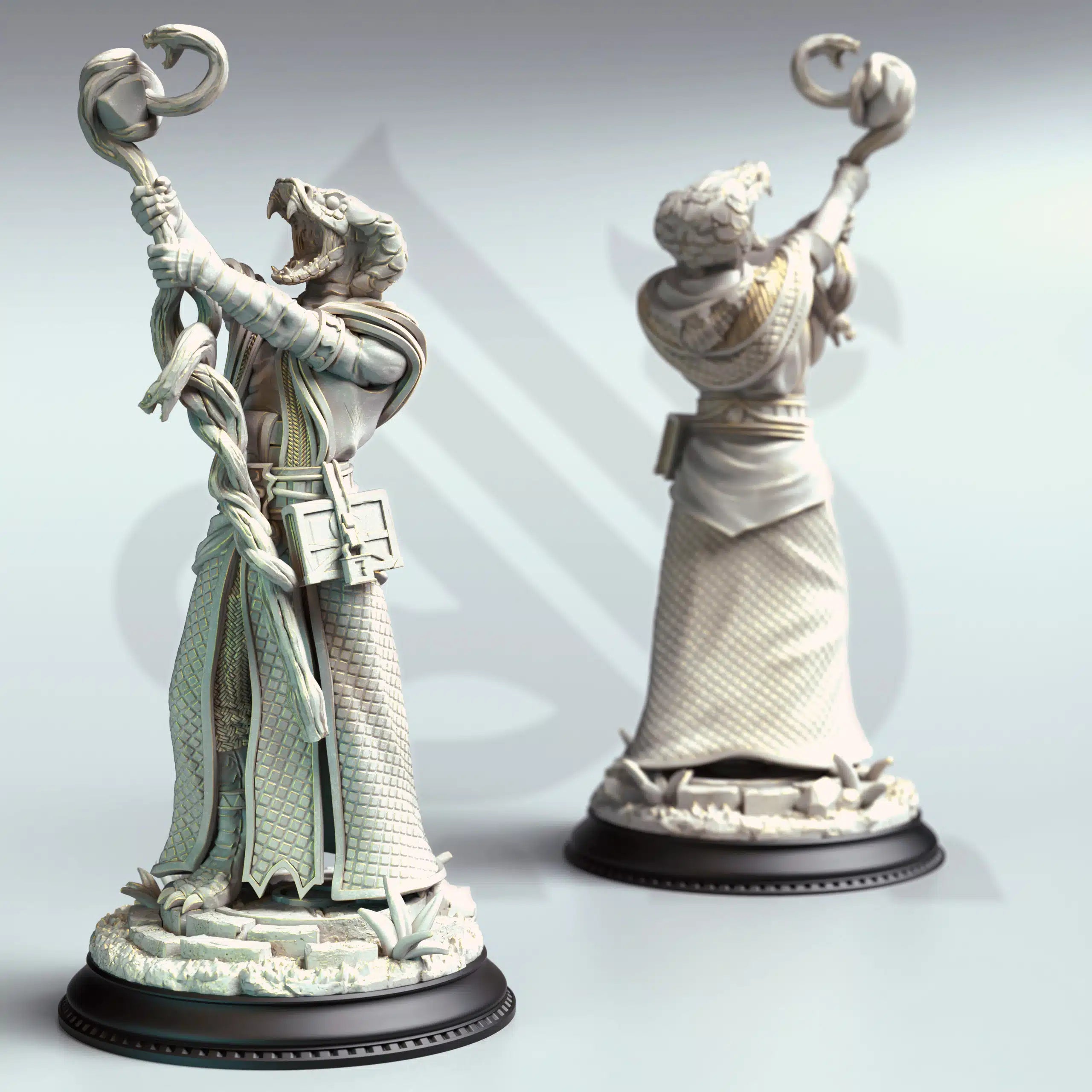 Shyasara – Snakemen Cultists - 3D Printed Serpentfolk Miniature