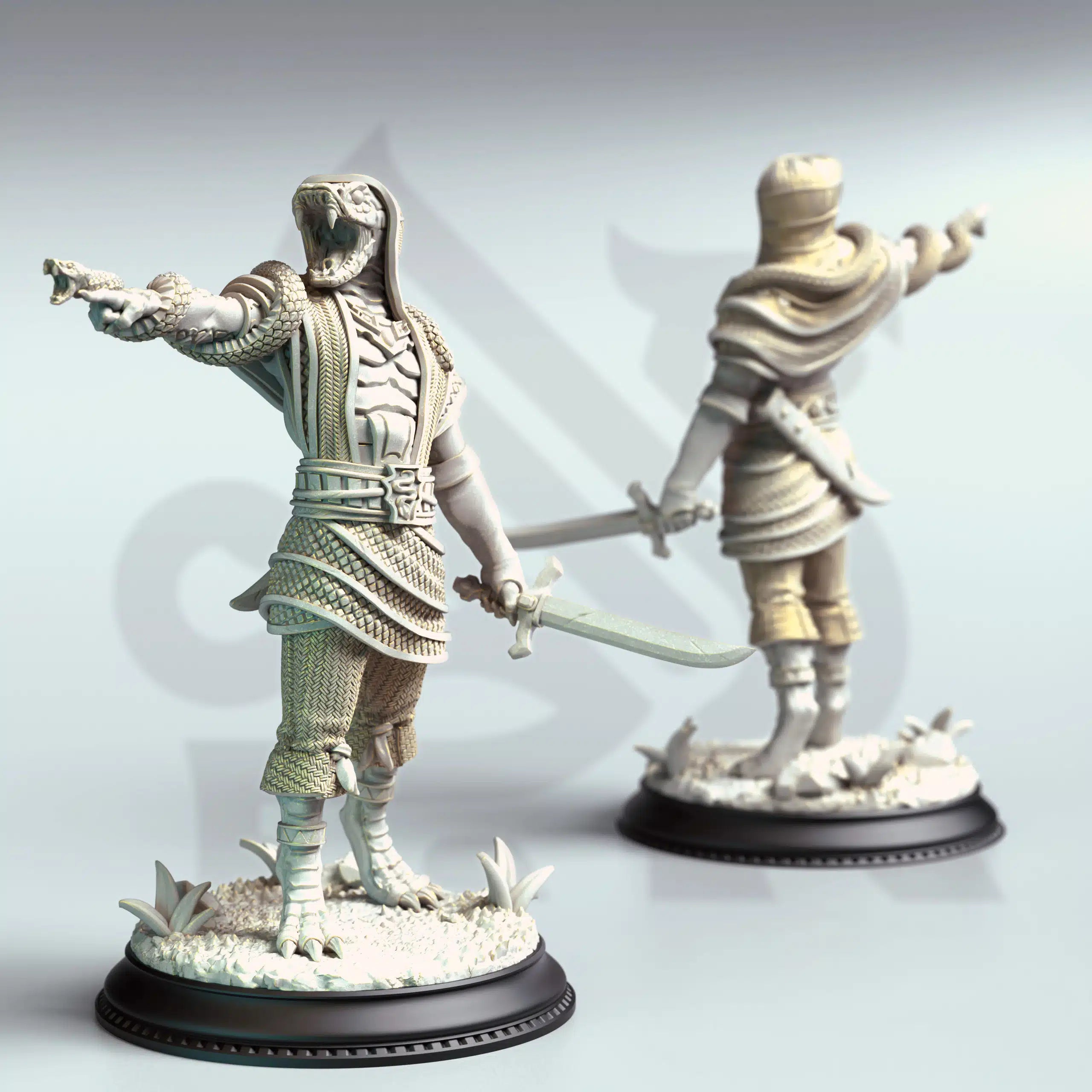 Shyasara – Snakemen Cultists - 3D Printed Serpentfolk Miniature