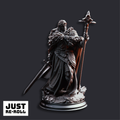 Silvia the Tearless War Priestess - 3D Printed Cleric Miniature