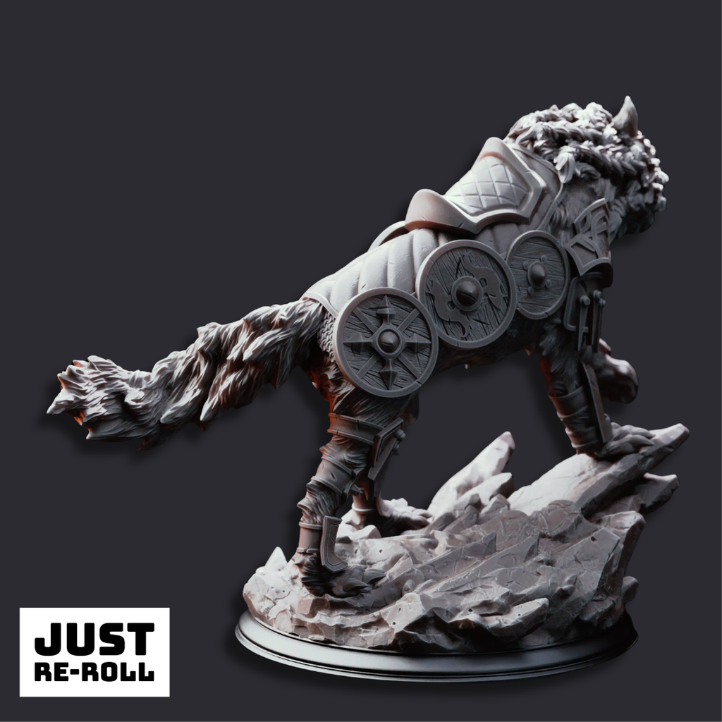 Skjolnir & Haarn The Wolf Knight - 3D Printed Monster Miniature