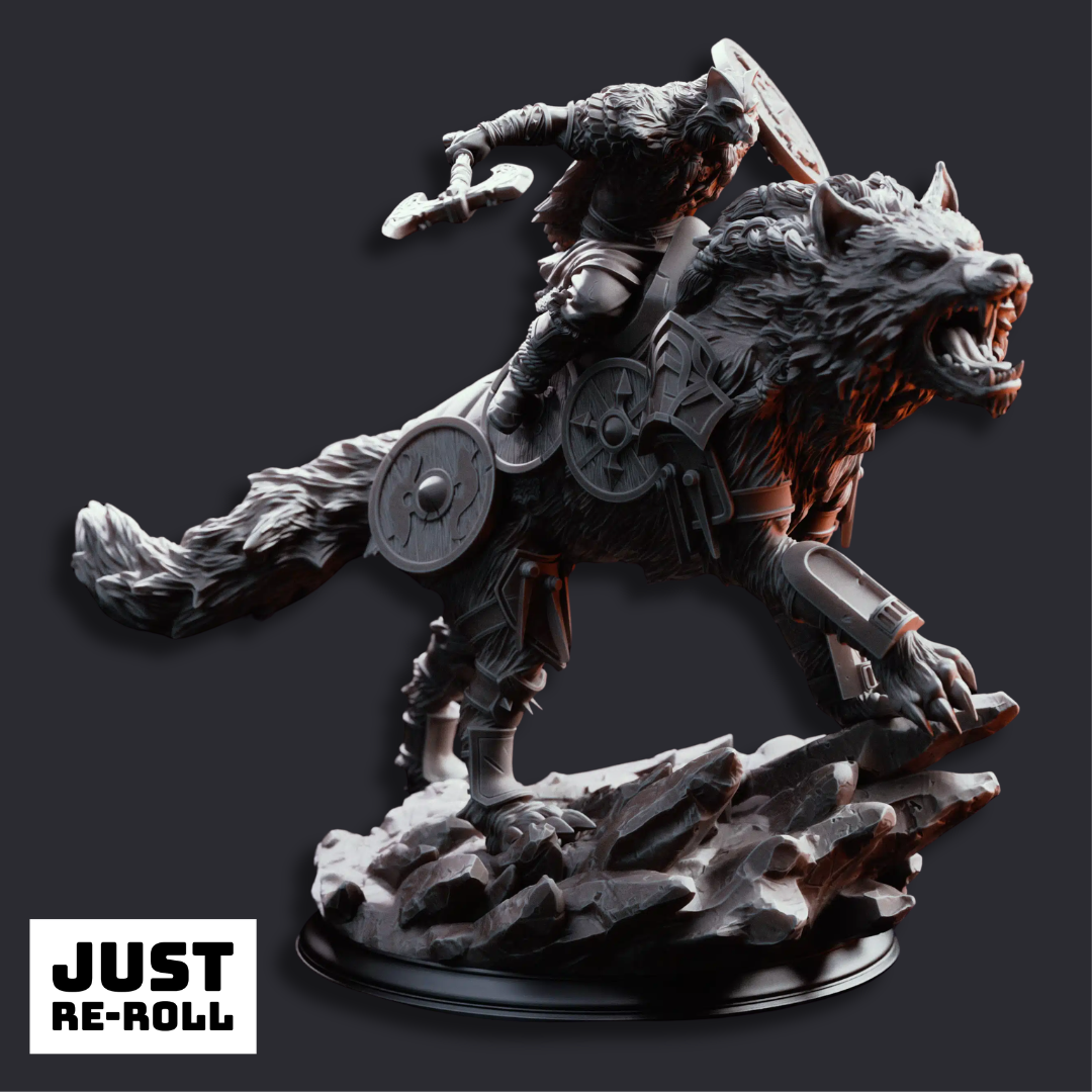 Skjolnir & Haarn The Wolf Knight - 3D Printed Monster Miniature