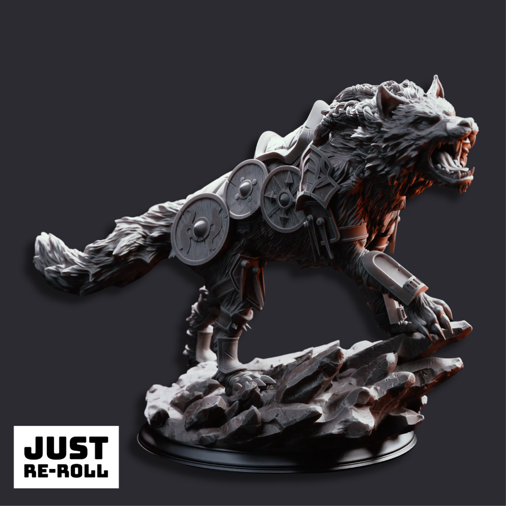 Skjolnir & Haarn The Wolf Knight - 3D Printed Monster Miniature