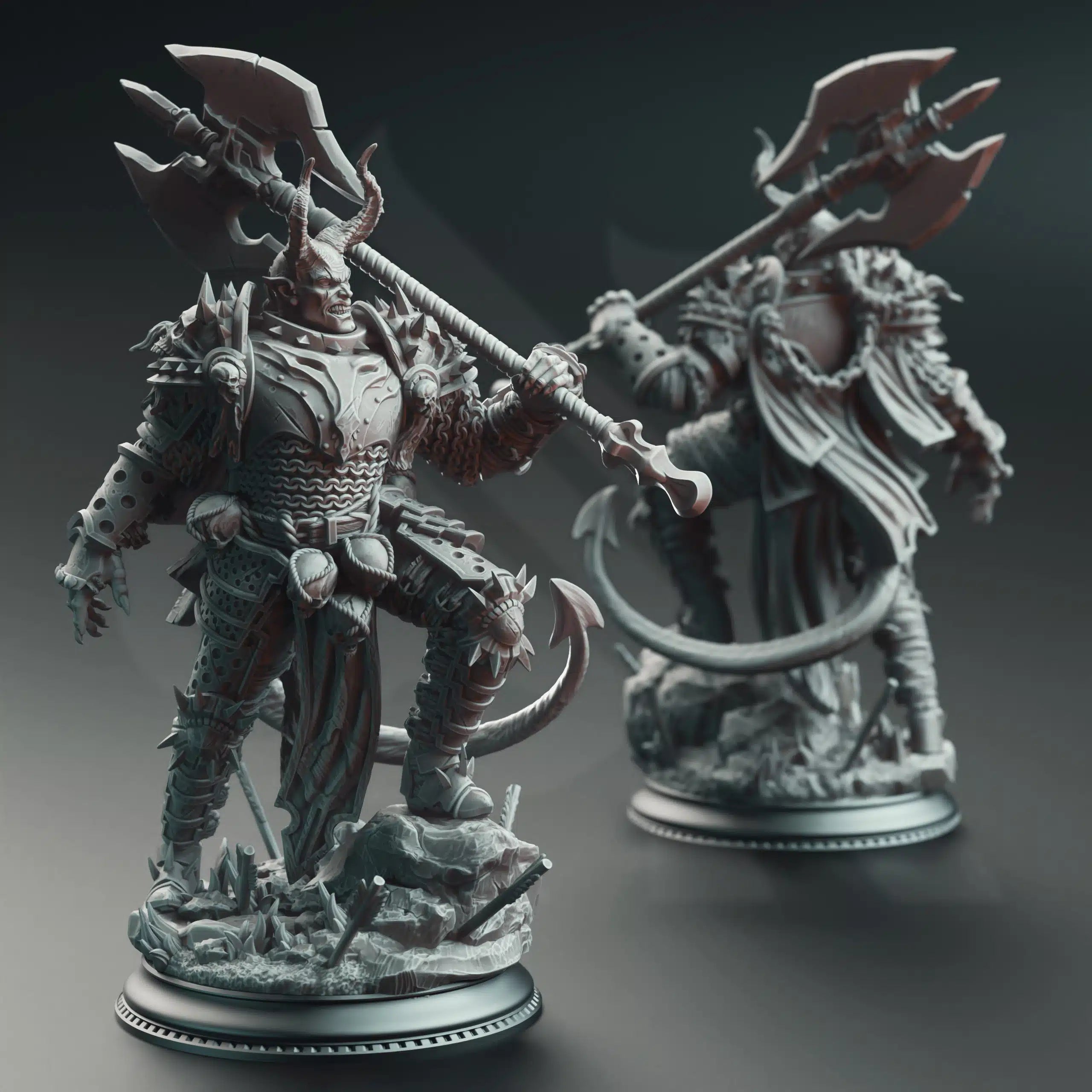 Skorn Skullsplitter – Knight of the Seventh Reverie - 3D Printed Barbarian Character Miniature