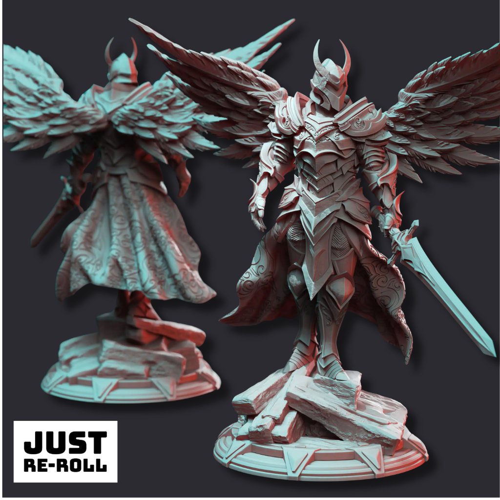 Syelros The Ender - 3D Printed Paladin Character Miniature