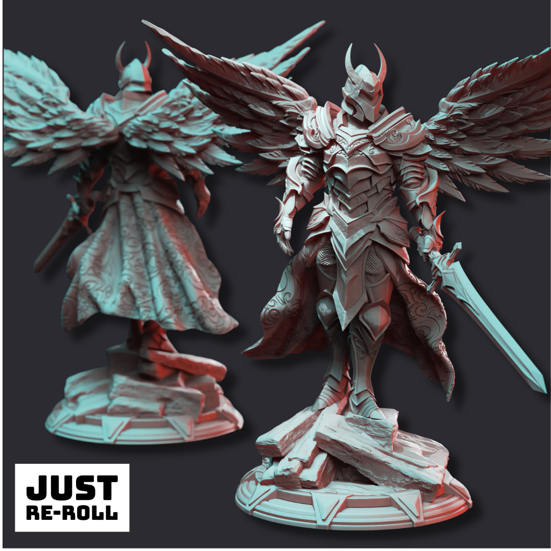 Syelros The Ender - 3D Printed Paladin Character Miniature