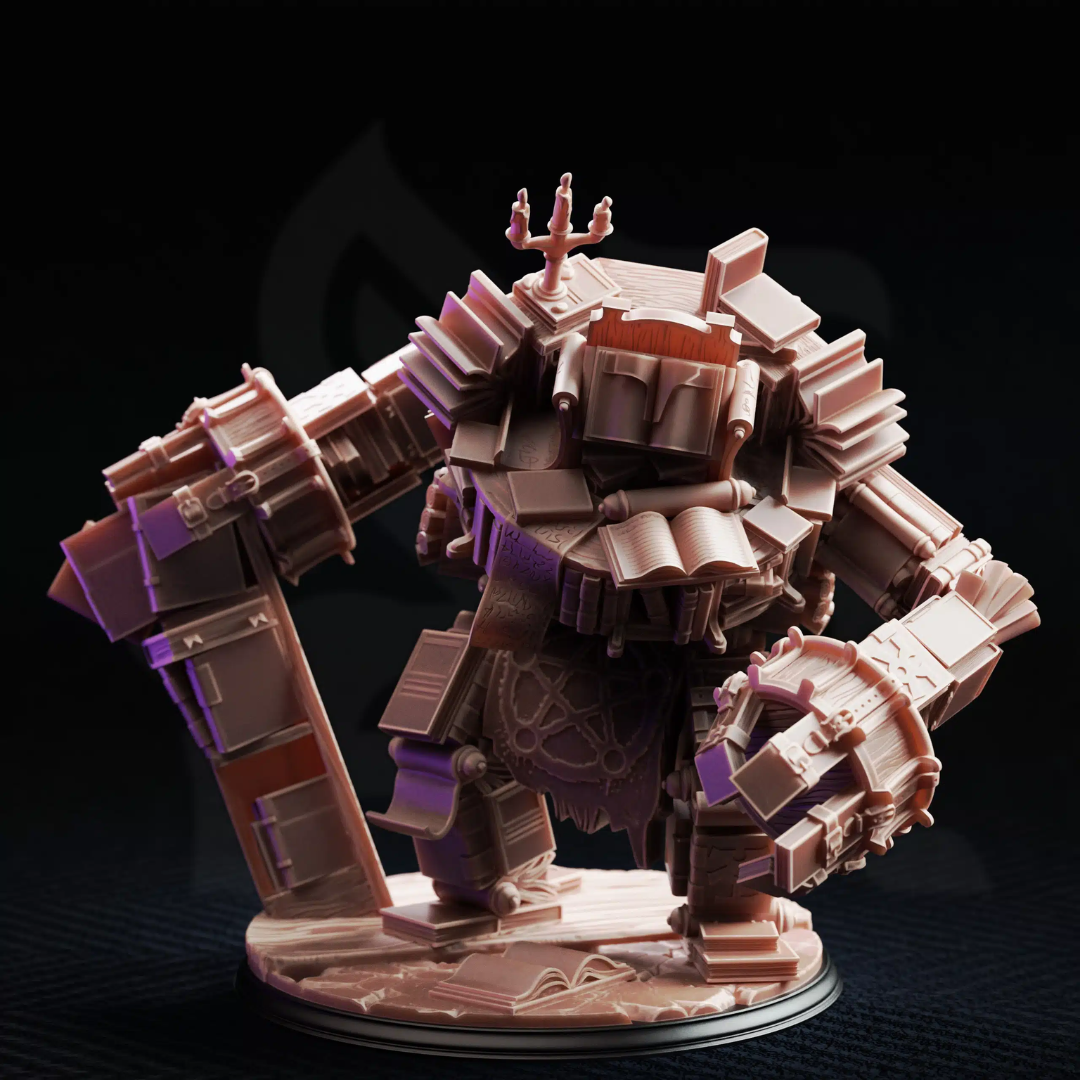 The Forbidden Section Library Golem - 3D Printed Monster Miniature