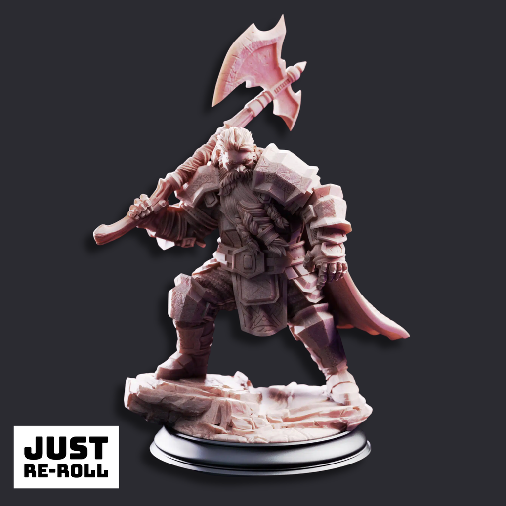 Took Dwarven Axeman - 3D Printed Barbarian Miniature