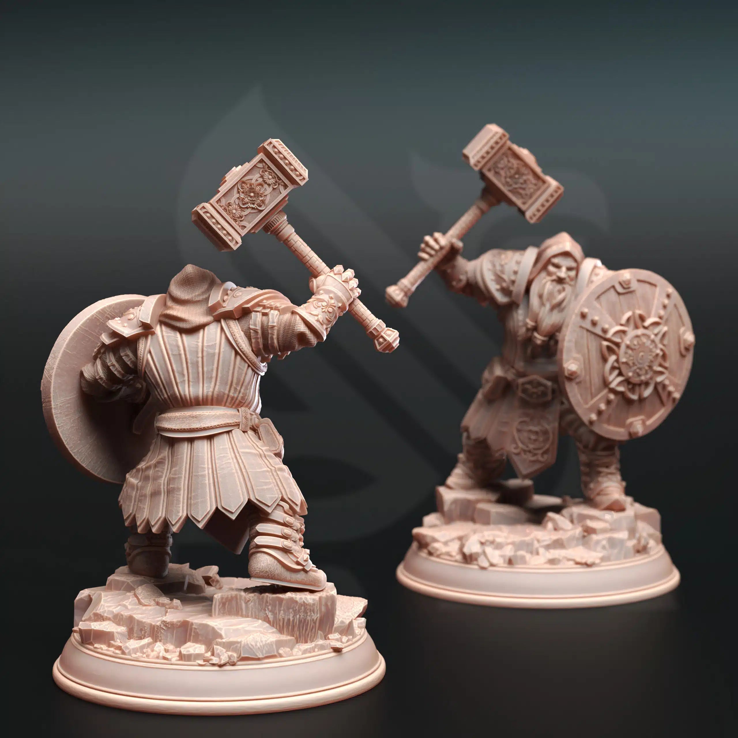 Tors of Delvdor – Dwarven Cleric of Life - 3D Printed Cleric Miniature