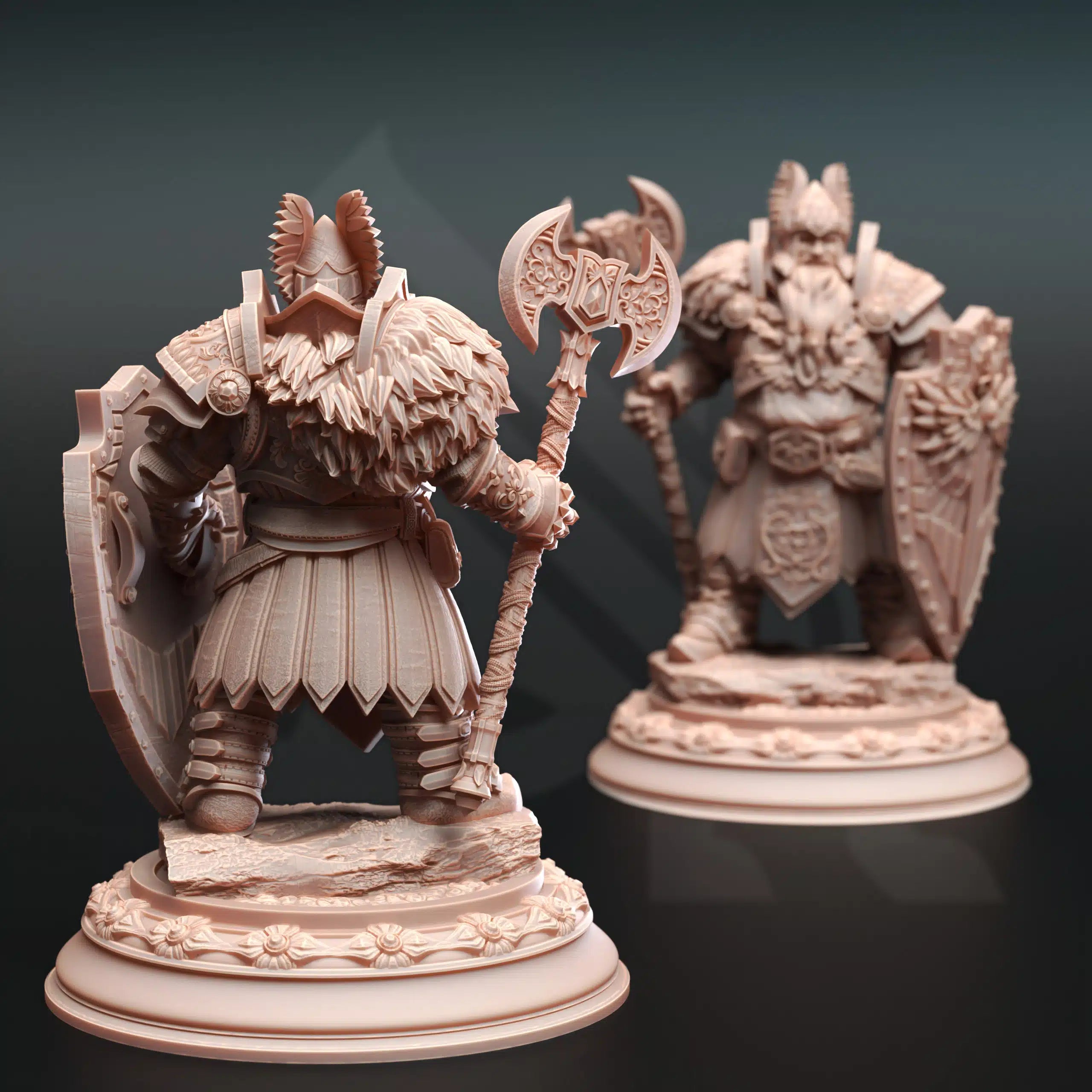 Tors of Delvdor – Dwarven Cleric of Life & Glory - 3D Printed Cleric Miniature