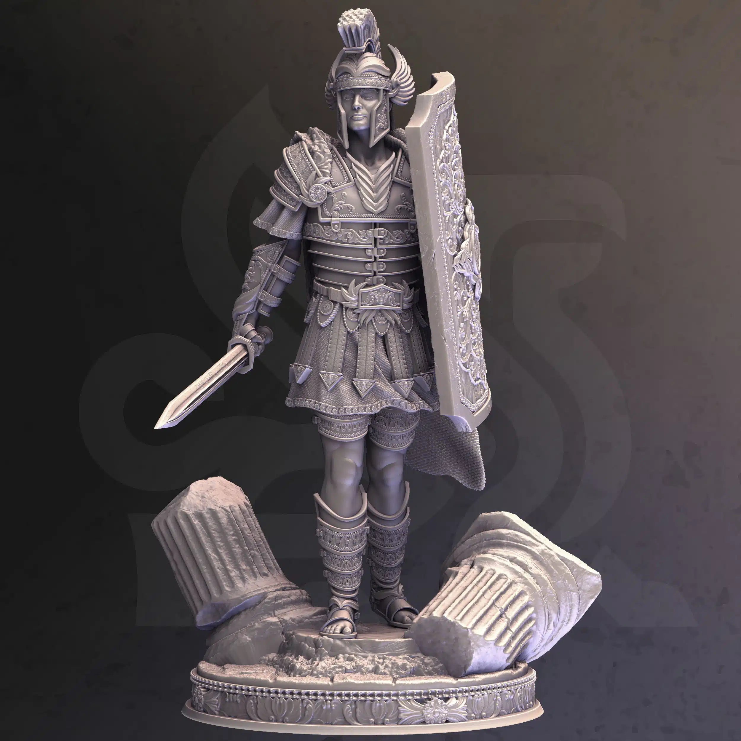 Trellus Tacitus – Baldurian Defector - 3D Printed Fighter Character Miniature