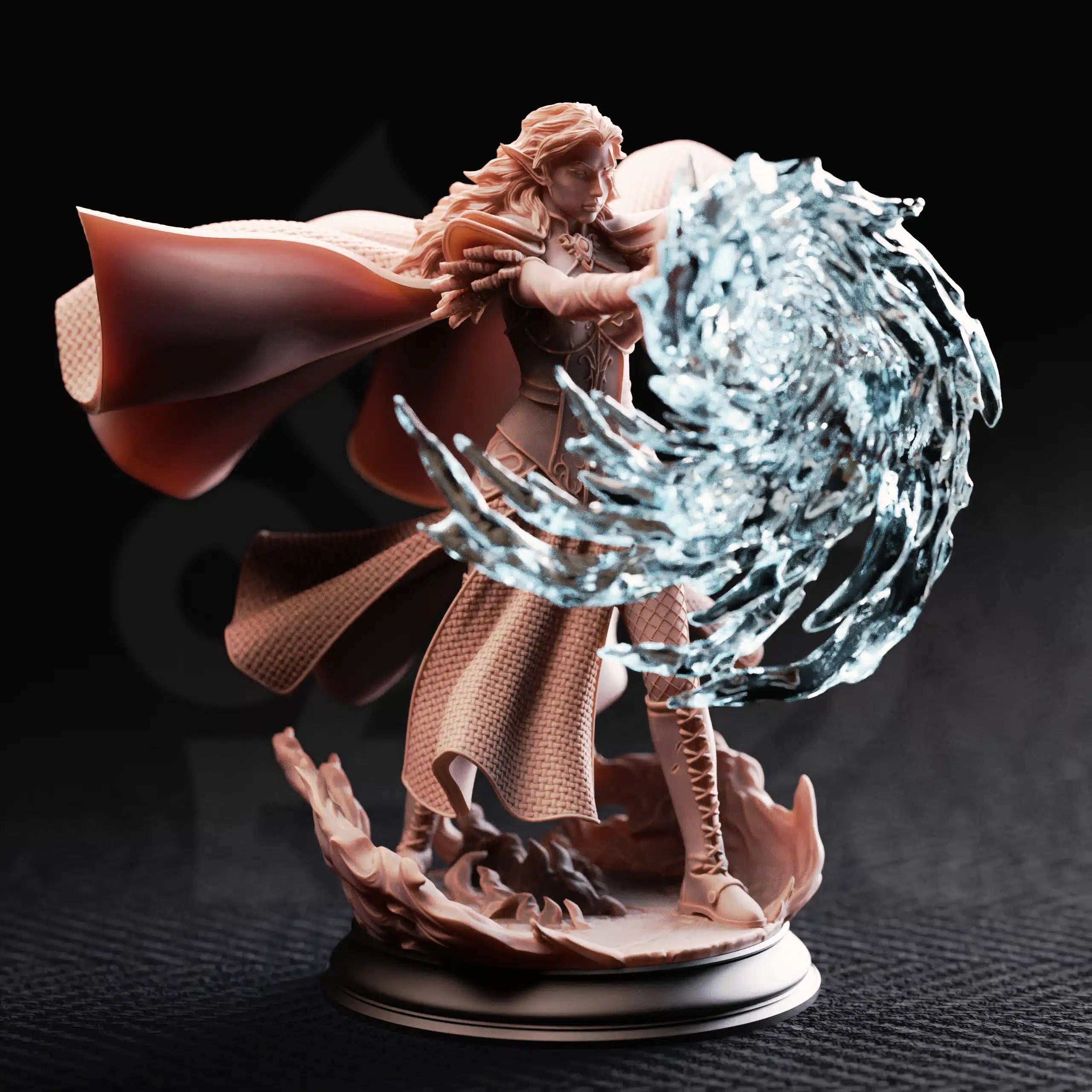 Tyria Ravensong – Unbridled Sorceress - 3D Sorcerer Miniature
