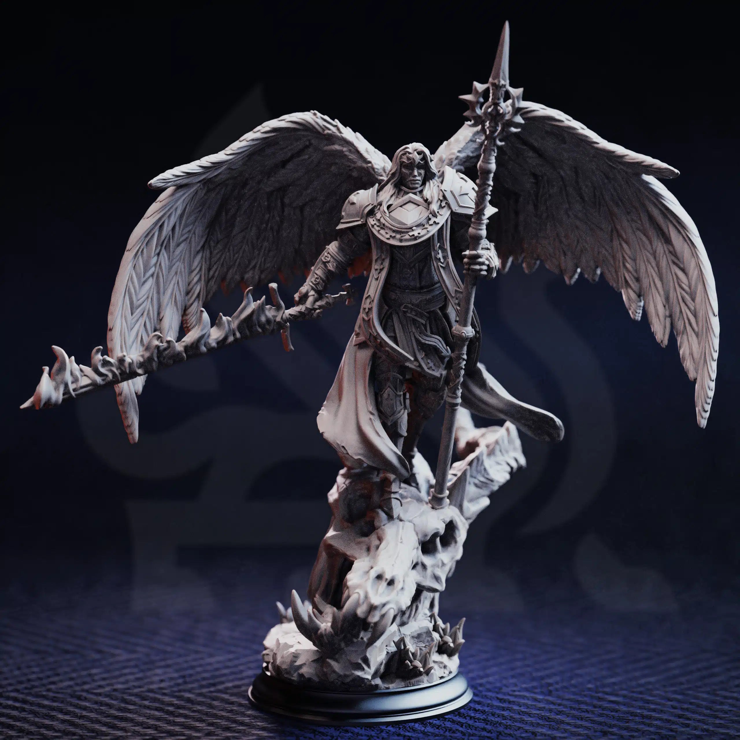 Tyrius the Reborn – Angel of Erdrydion - 3D Printed Paladin Character Miniature