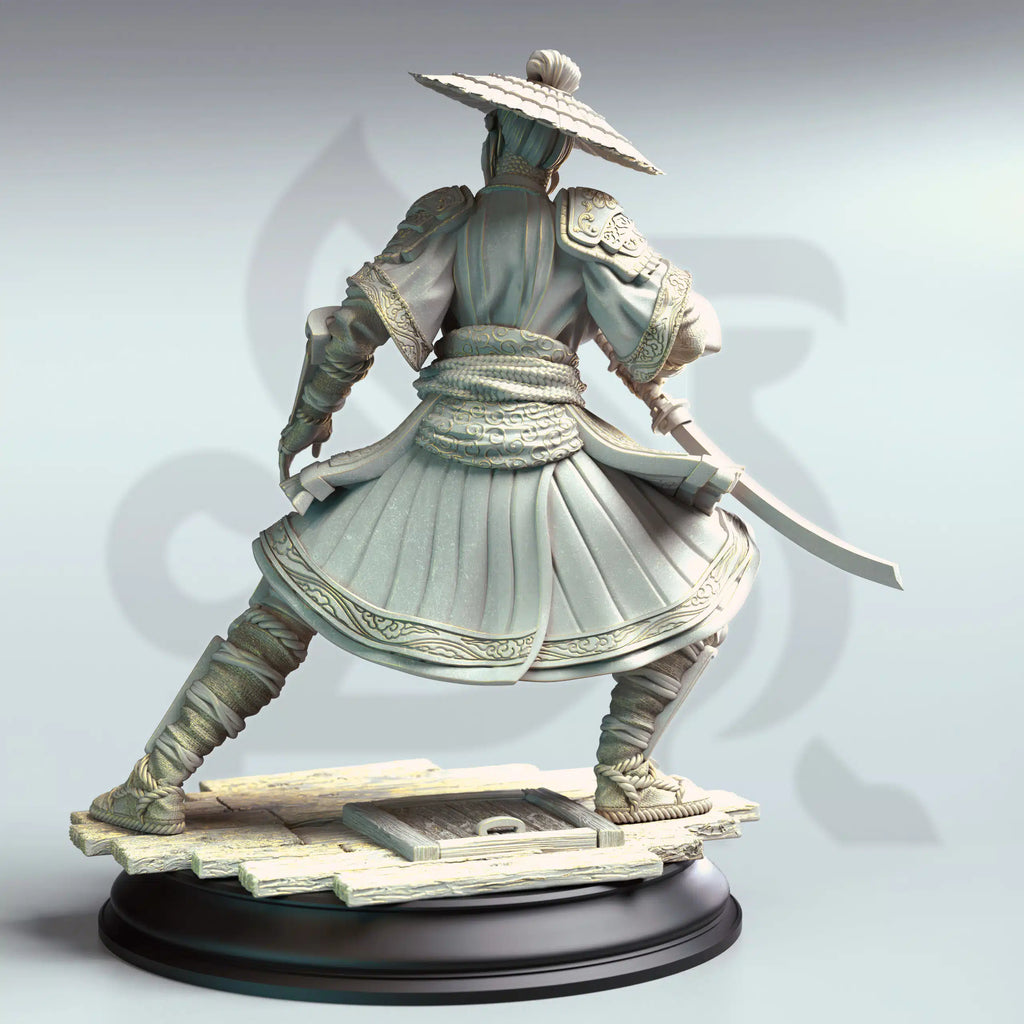 Yushin – Serpentfolk Vyanari Assassin - 3D Printed Fighter Miniature