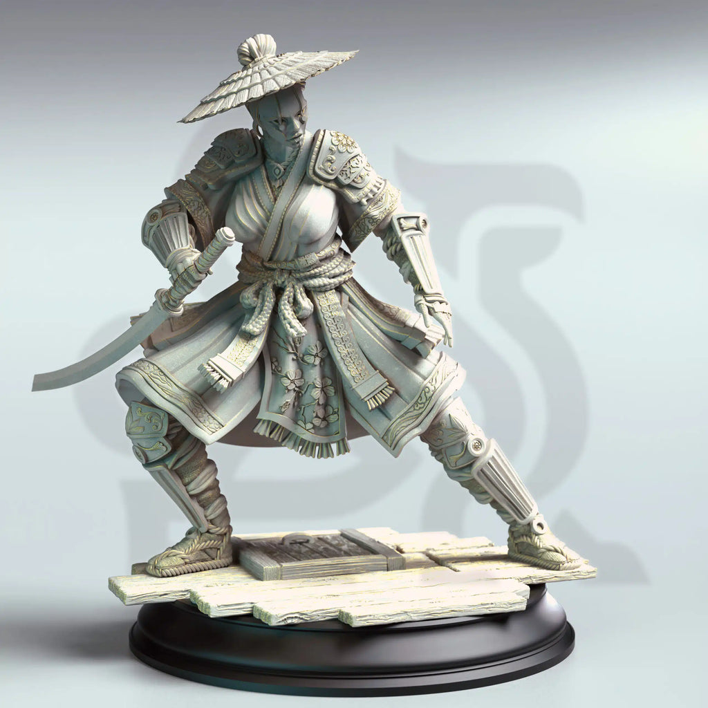 Yushin – Serpentfolk Vyanari Assassin - 3D Printed Fighter Miniature