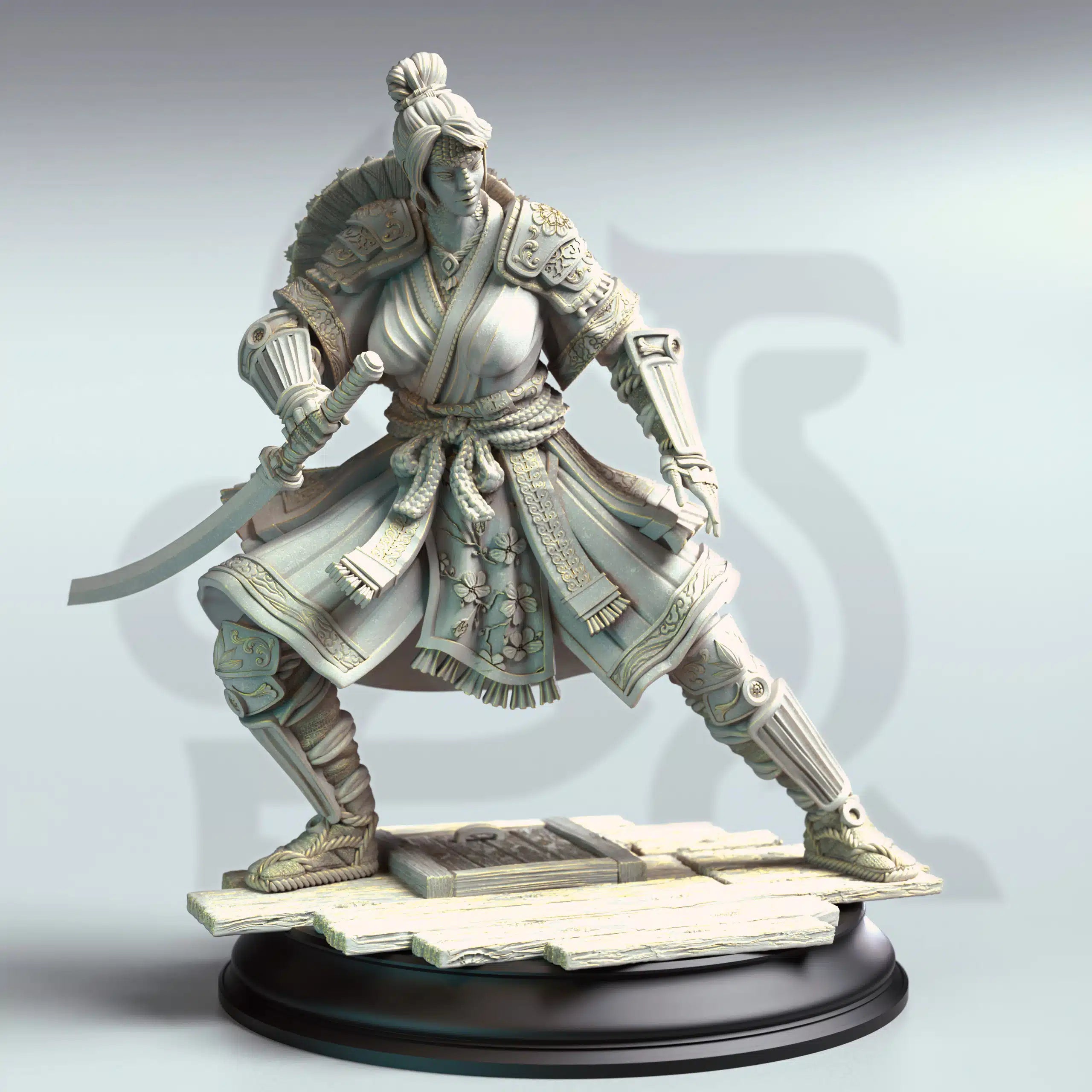 Yushin – Serpentfolk Vyanari Assassin - 3D Printed Fighter Miniature