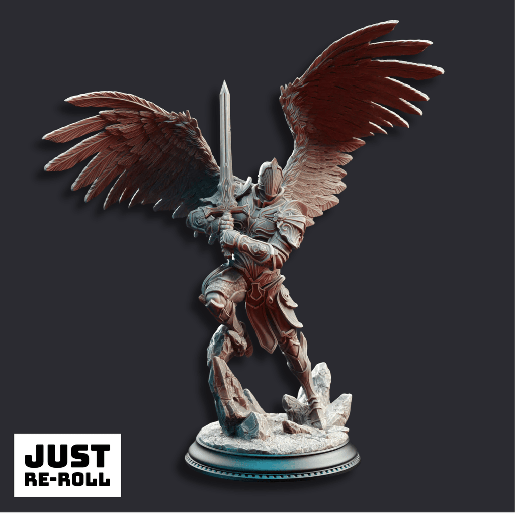 Angels of Syelden Selvaneri Warriors - 3D Printed Paladin Character Miniatures - Just Re - Roll