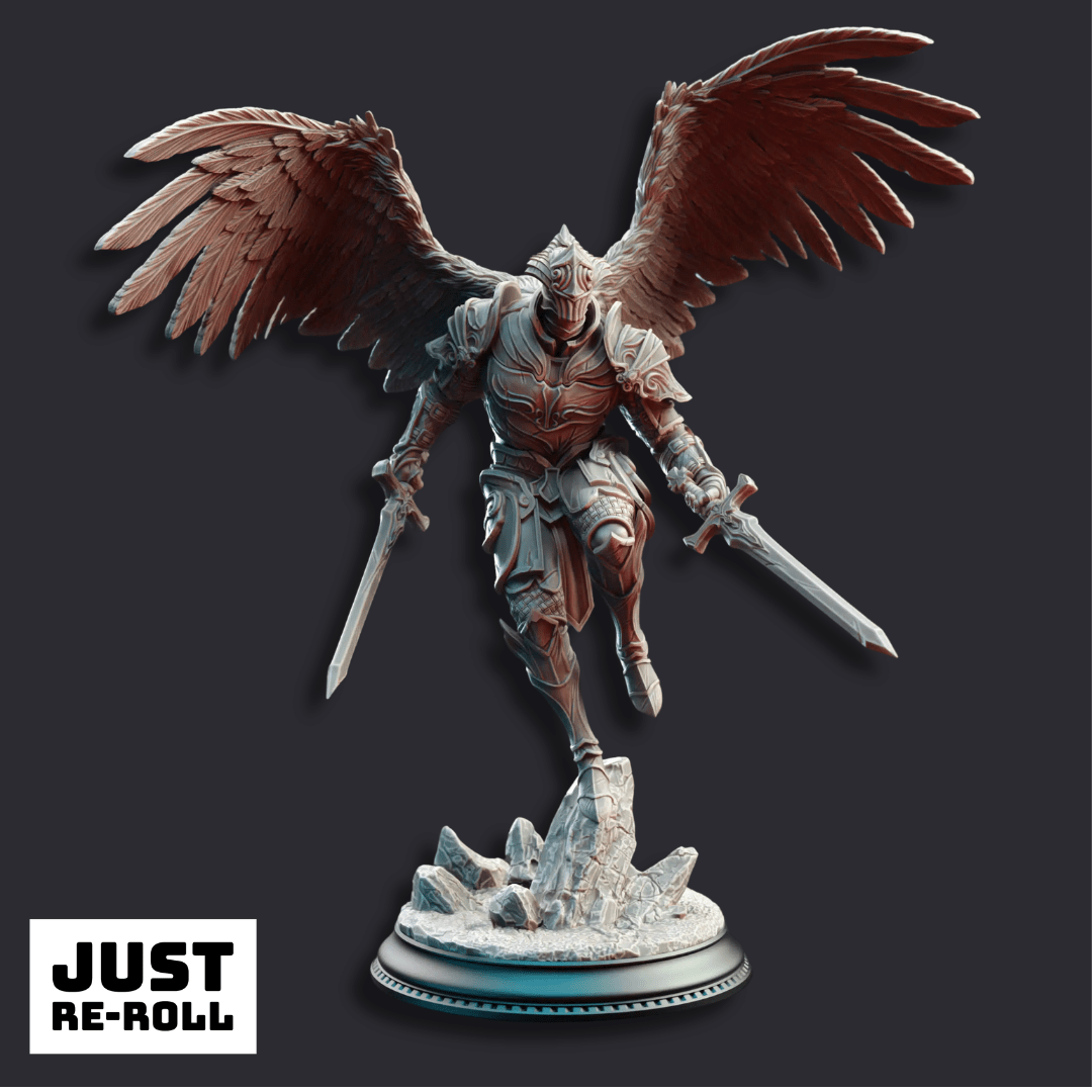 Angels of Syelden Selvaneri Warriors - 3D Printed Paladin Character Miniatures - Just Re - Roll