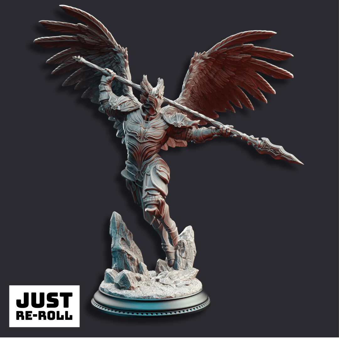 Angels of Syelden Selvaneri Warriors - 3D Printed Paladin Character Miniatures - Just Re - Roll