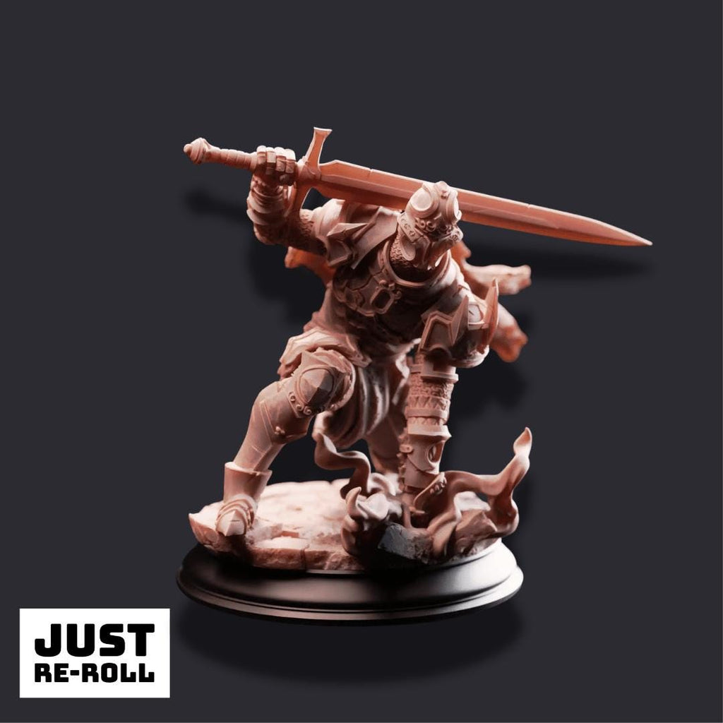Arcane Armour of the Bastion - 3D Fighter Miniature - Just Re - Roll