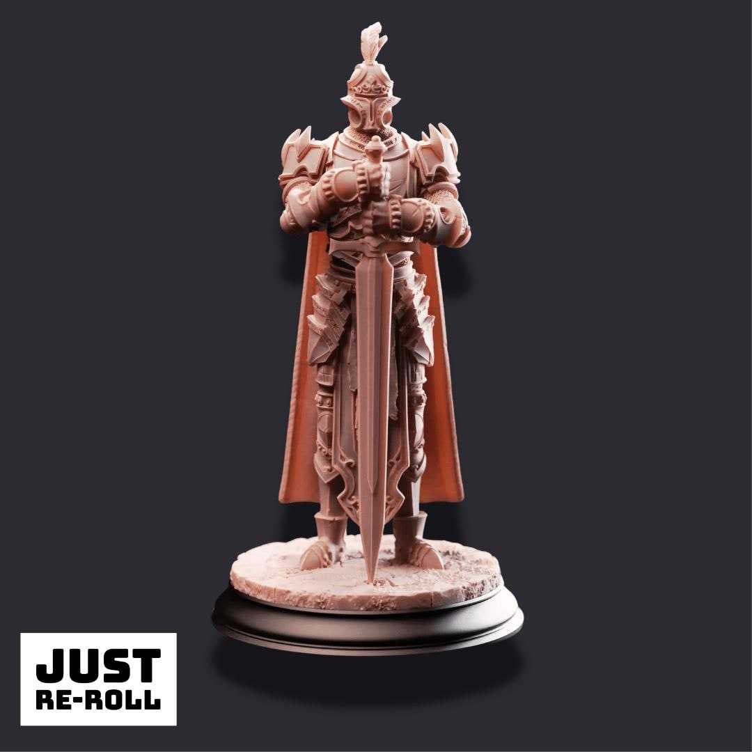 Arcane Armour of the Bastion - 3D Fighter Miniature - Just Re - Roll