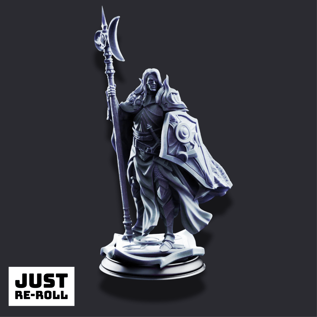 Ardent Silathin – Knight of the Waxing Moon - 3D Printed Fighter Miniature - Just Re-Roll
