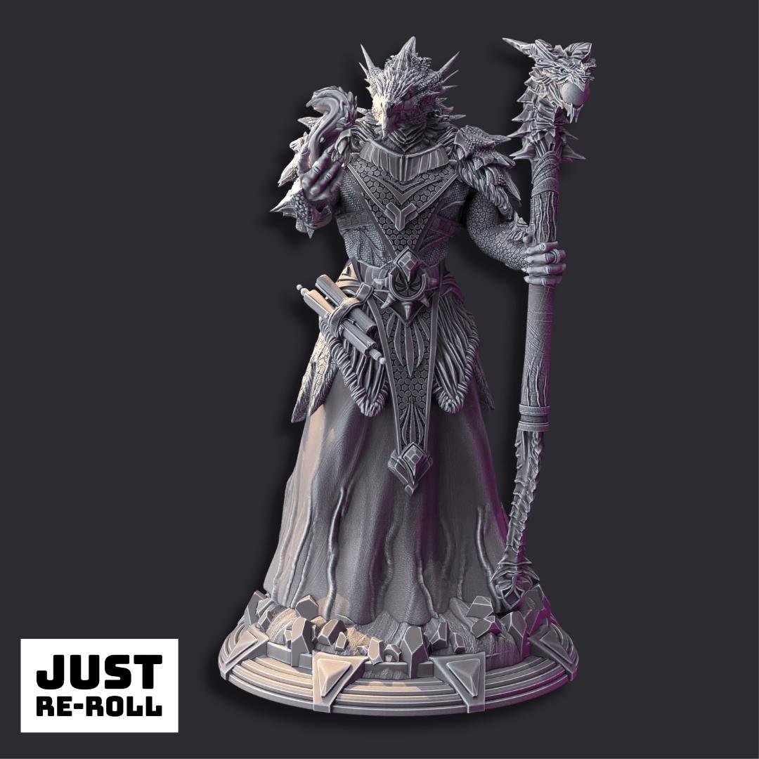 Artizak The Unruly Dragon - 3D Printed Sorcerer Character Miniature - Just Re - Roll