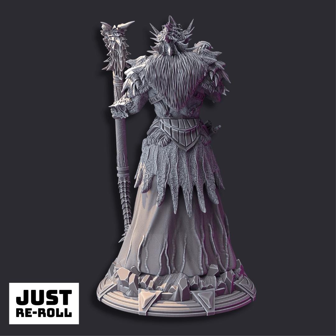 Artizak The Unruly Dragon - 3D Printed Sorcerer Character Miniature - Just Re - Roll