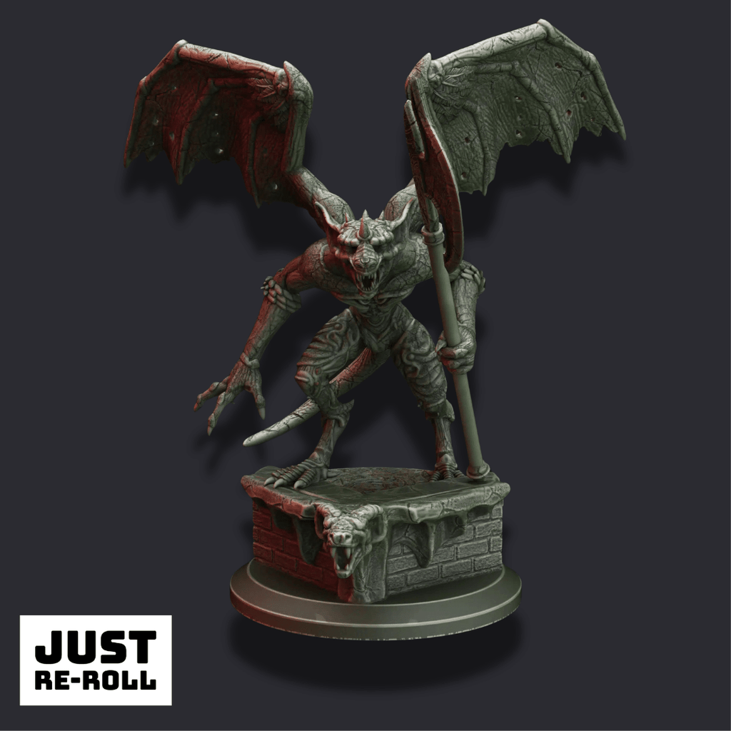 Artyr – Belfrian Gargoyle - 3D Printed Monster Miniature - Just Re-Roll