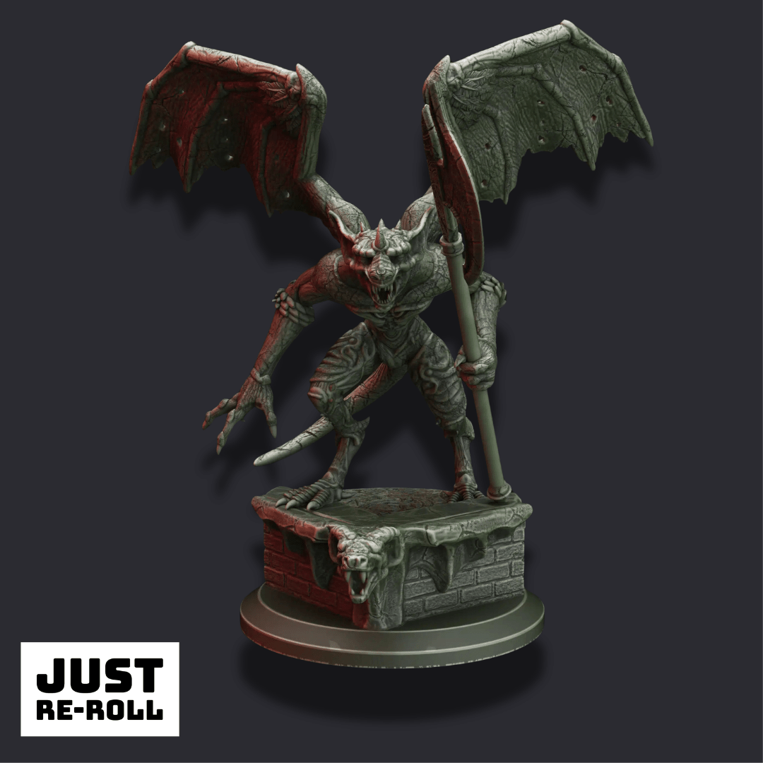 Artyr – Belfrian Gargoyle - 3D Printed Monster Miniature - Just Re-Roll