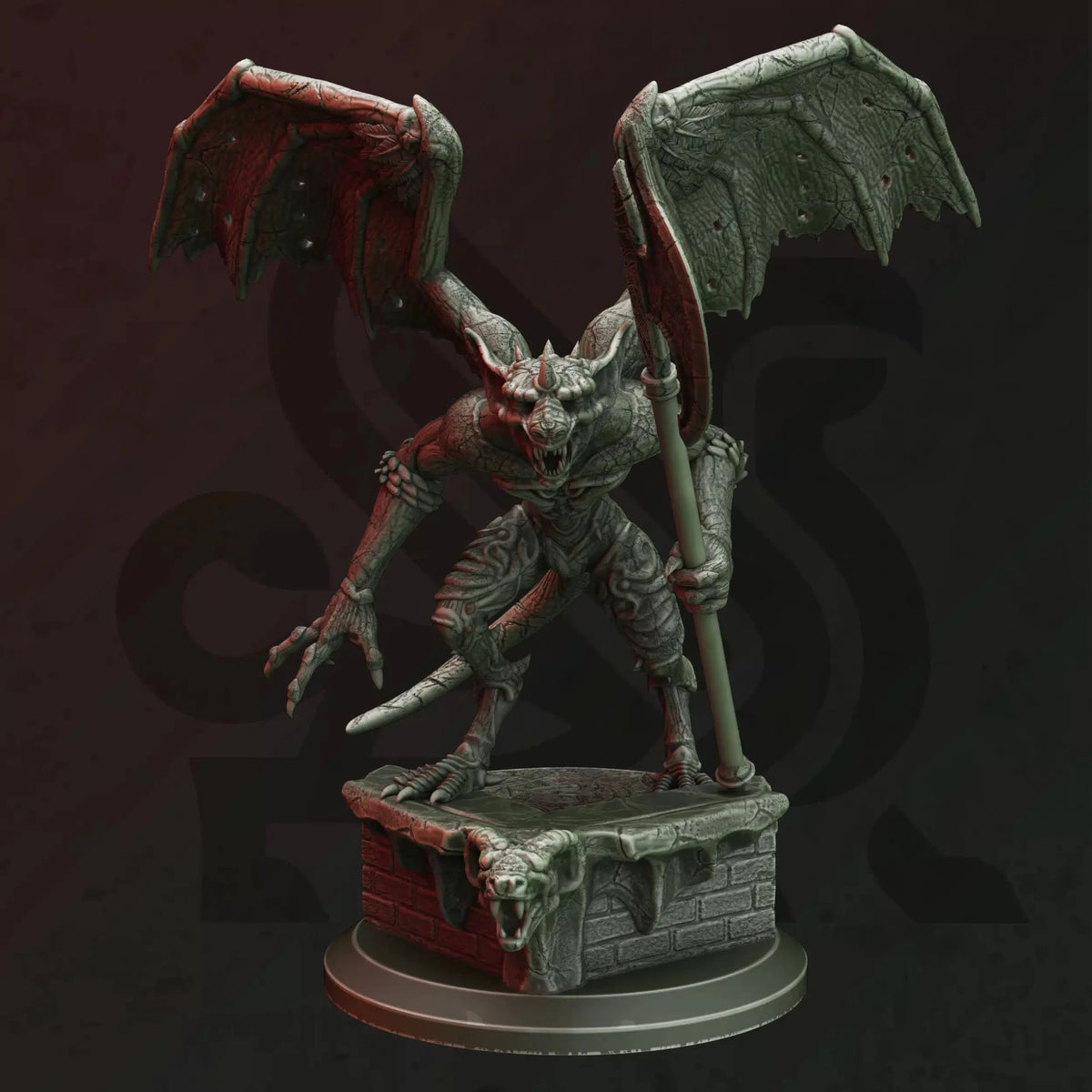 Artyr – Belfrian Gargoyle - 3D Printed Monster Miniature - Just Re-Roll