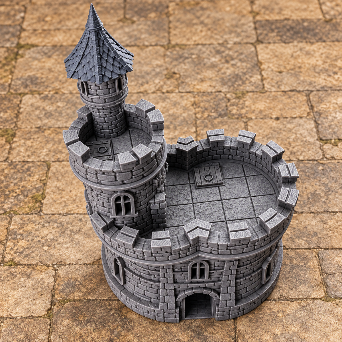 Barbican Gatehouse 28mm DND Terrain | Tabletop Wargaming Scenery for Warhammer, Frostgrave & RPG | Unpainted 3D Printed