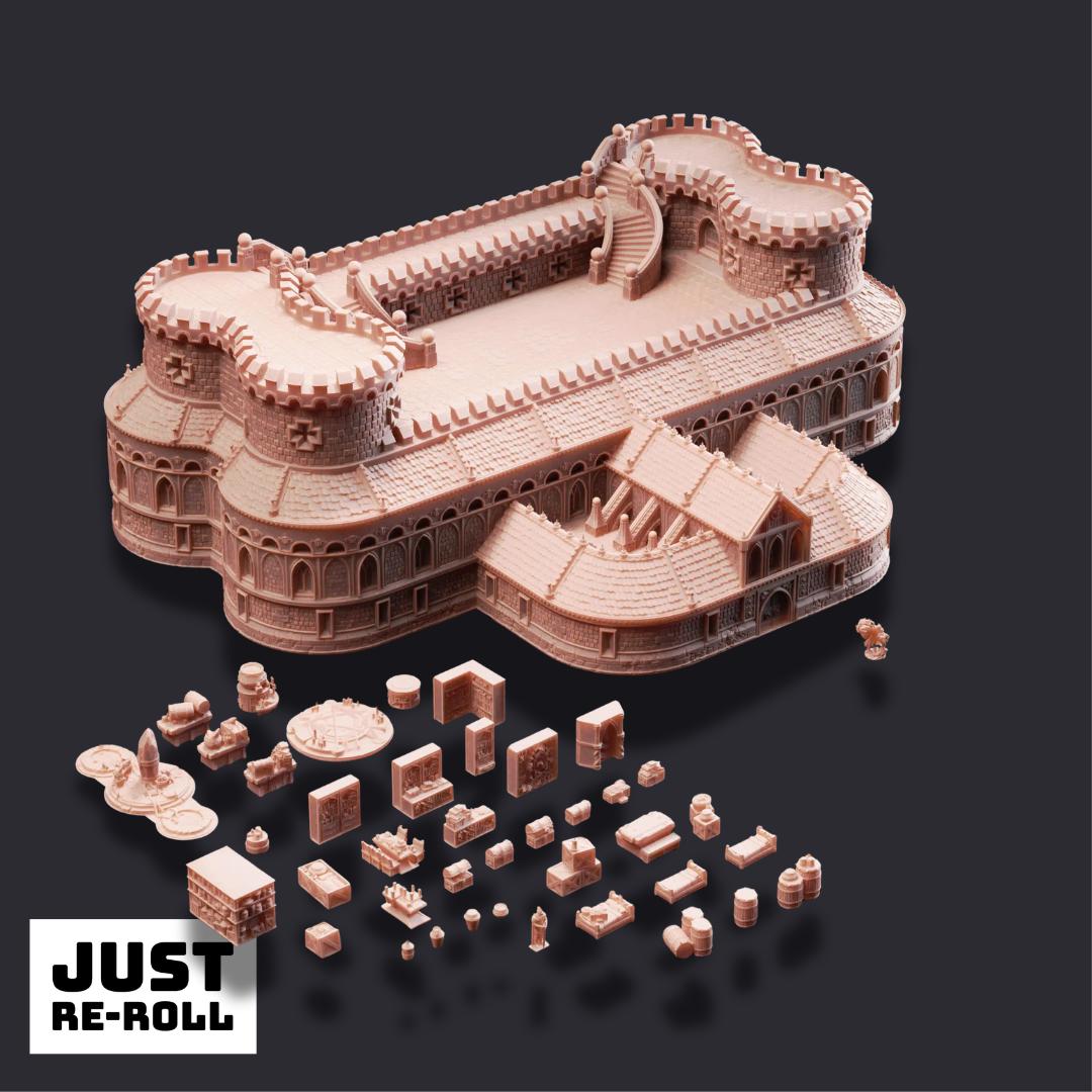 Bastion of the Wandering Mage - 3D Printed Fortress Terrain - Just Re - Roll
