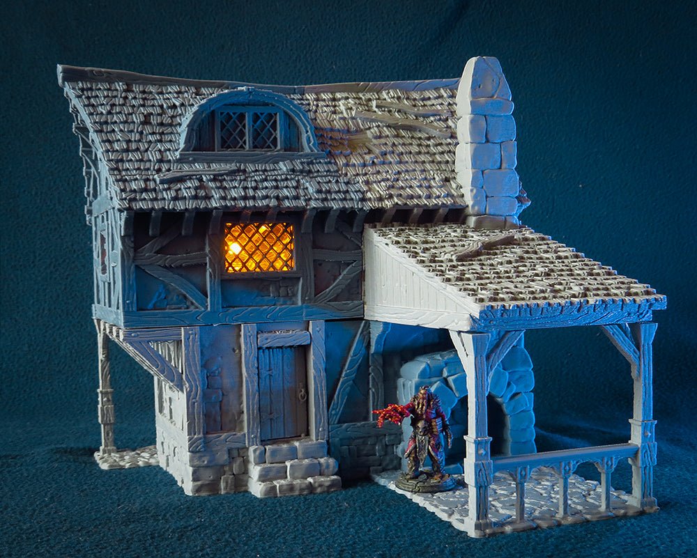 Blacksmith Forge 28mm DND Terrain | Tabletop Wargaming Scenery for Warhammer, Frostgrave & RPG | Unpainted 3D Printed