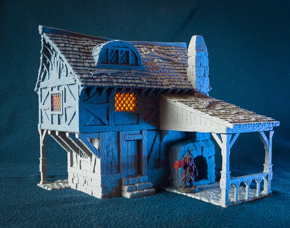 Blacksmith Forge 28mm DND Terrain | Tabletop Wargaming Scenery for Warhammer, Frostgrave & RPG | Unpainted 3D Printed