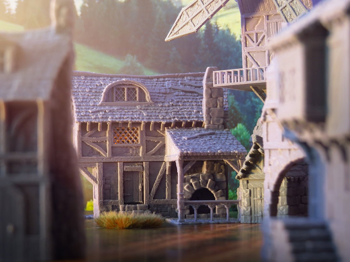 Blacksmith Forge 28mm DND Terrain | Tabletop Wargaming Scenery for Warhammer, Frostgrave & RPG | Unpainted 3D Printed
