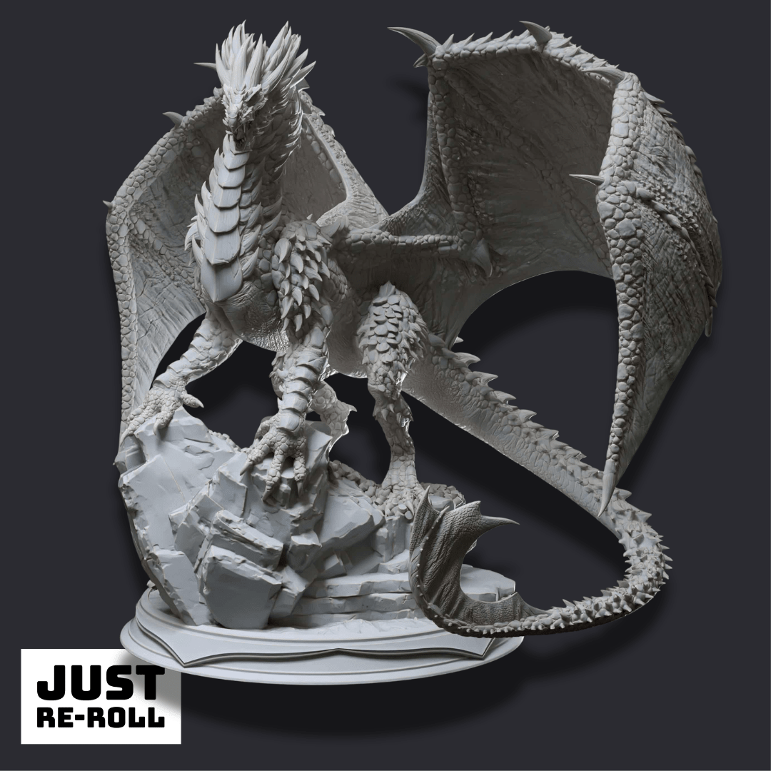 Brazatul – Ancient Bronze Dragon - 3D Monster Dragon Miniature - Just Re-Roll