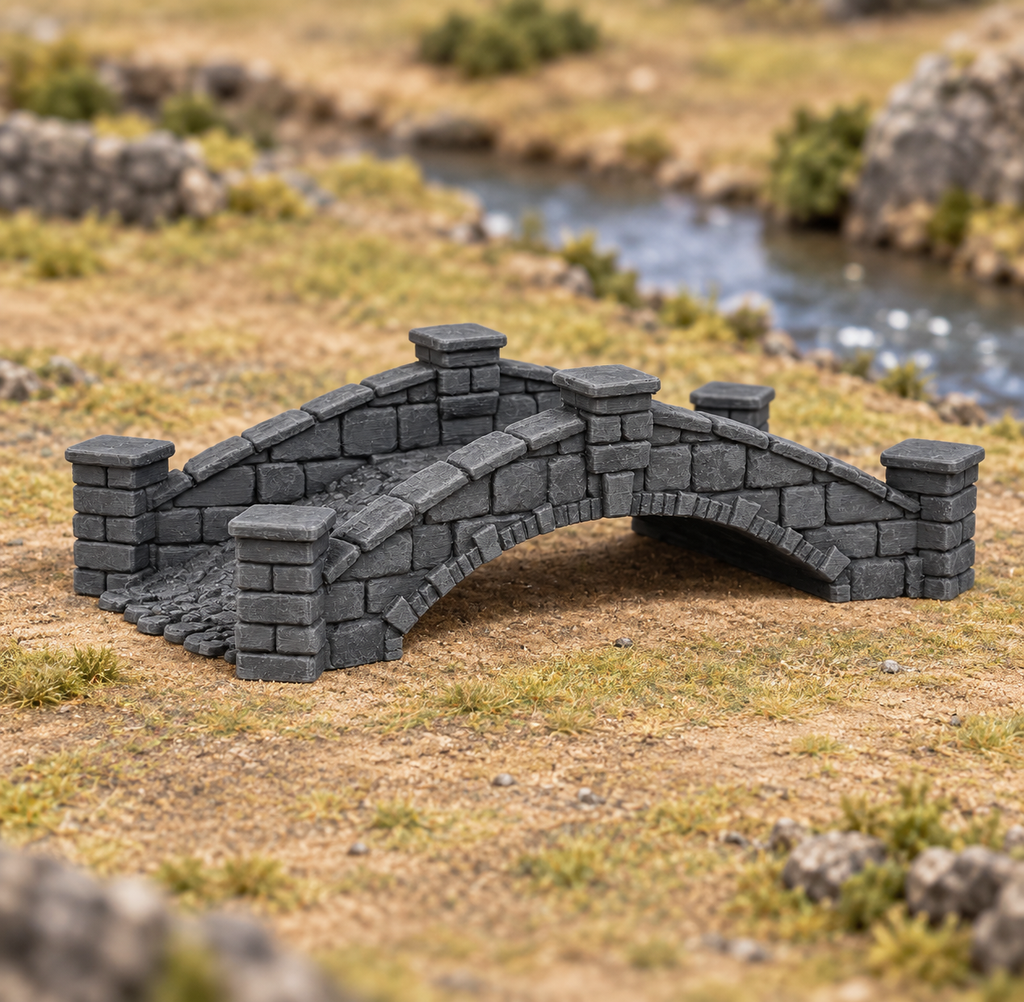 Bridge 28mm DND Scatter Terrain | Tabletop Wargaming Scenery for Warhammer, Frostgrave & RPG | Unpainted 3D Printed