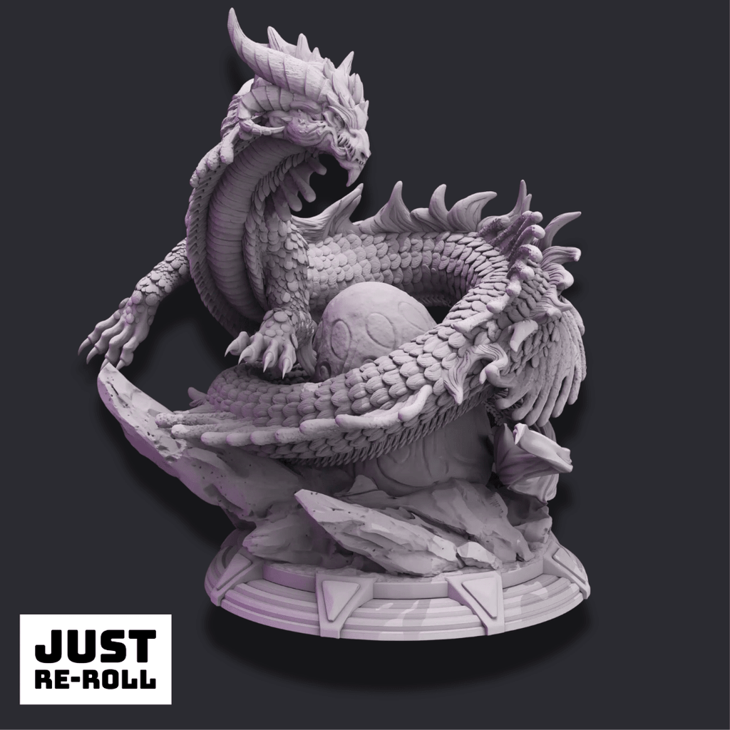 Byrilwyn – Dragon of the Arcane - 3D Monster Dragon Miniature - Just Re-Roll