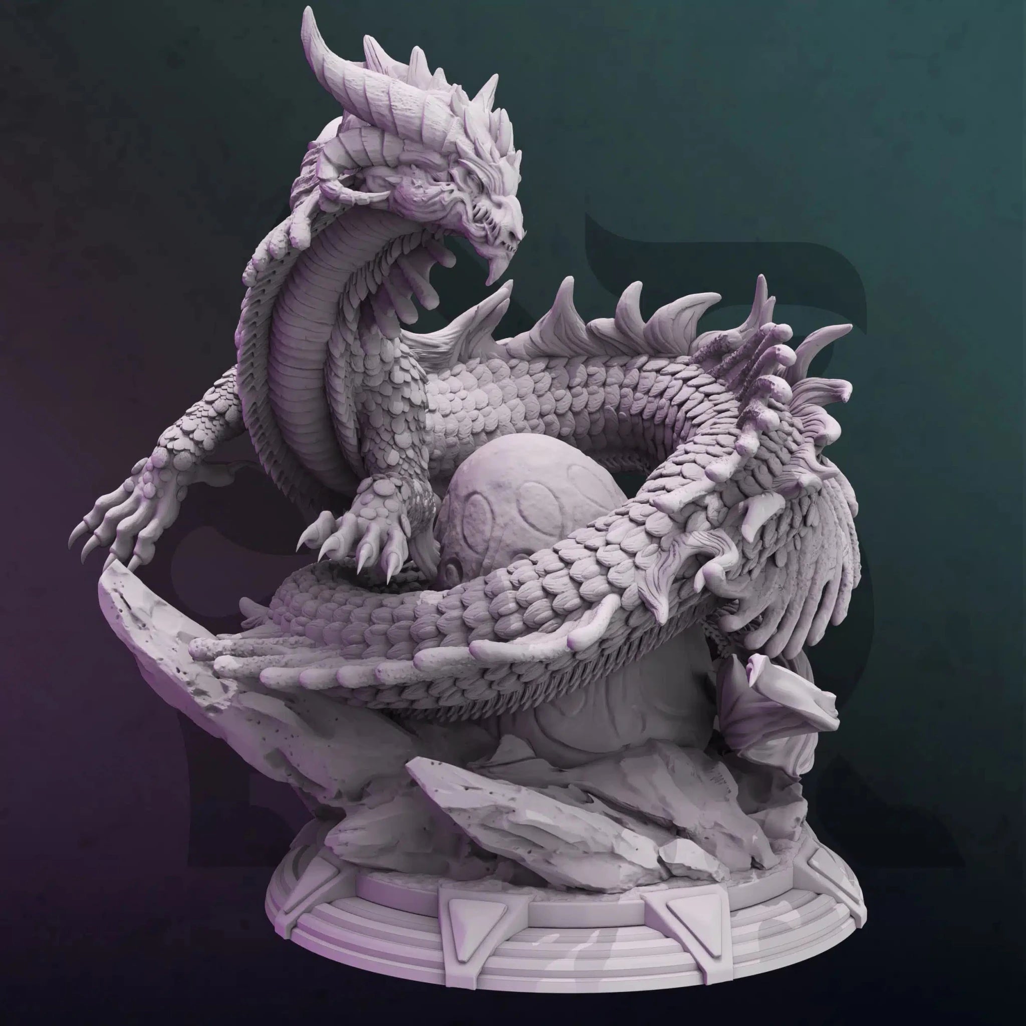 Byrilwyn – Dragon of the Arcane - 3D Monster Dragon Miniature - Just Re-Roll