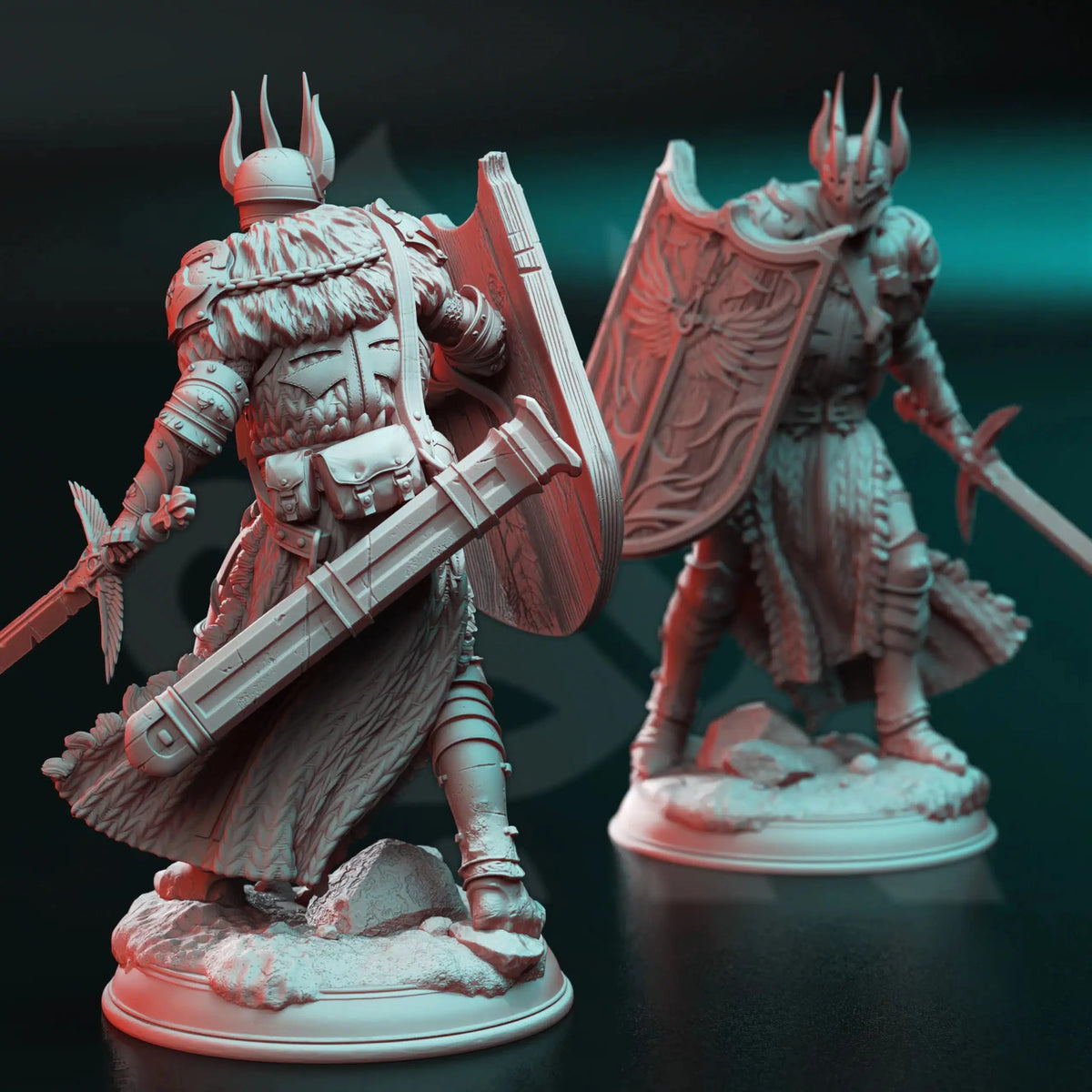 Caedes – Zealous Paladin of Erdrydion - 3D Printed Fighter Miniature - Just Re-Roll