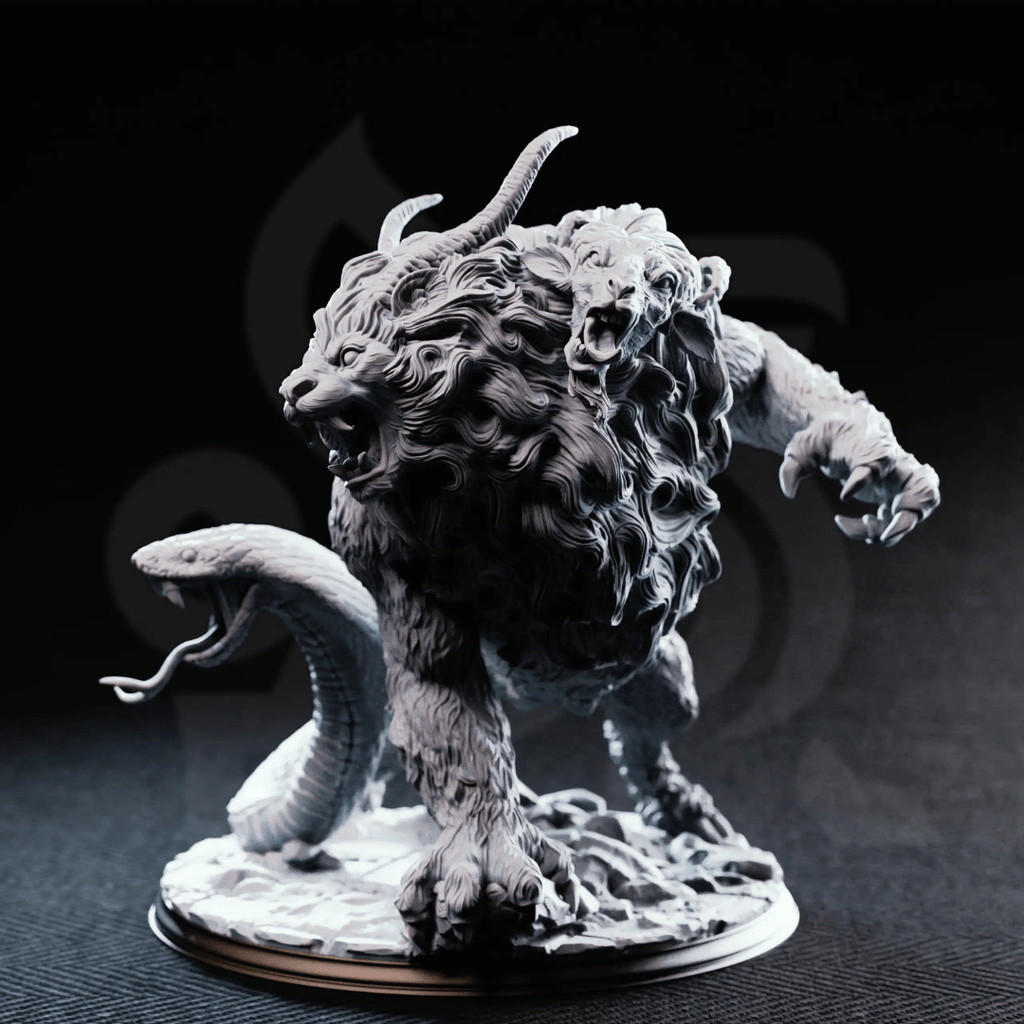 Capricalion Chimera of the Plains - 3D Printed Monster Miniature - Just Re - Roll