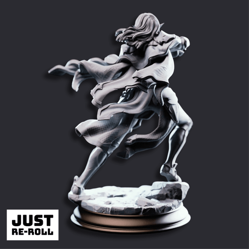 Cerindelia of House Verani High Elf Spellsword - 3D Printed Rogue Character Miniature - Just Re - Roll