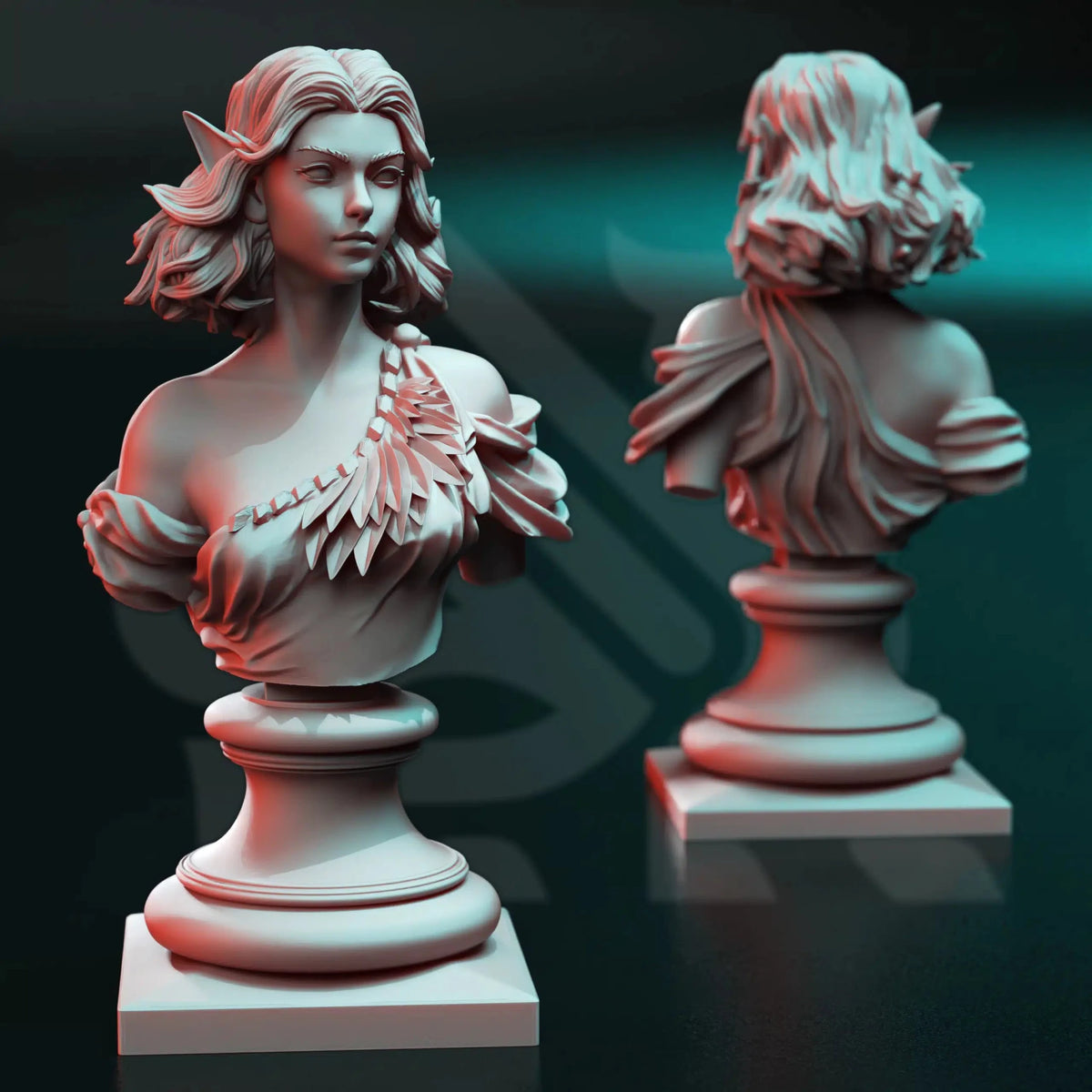 Cesedra Bust – The Love Fantasy Elf Sculpt, Unpainted Resin Miniature - Just Re-Roll